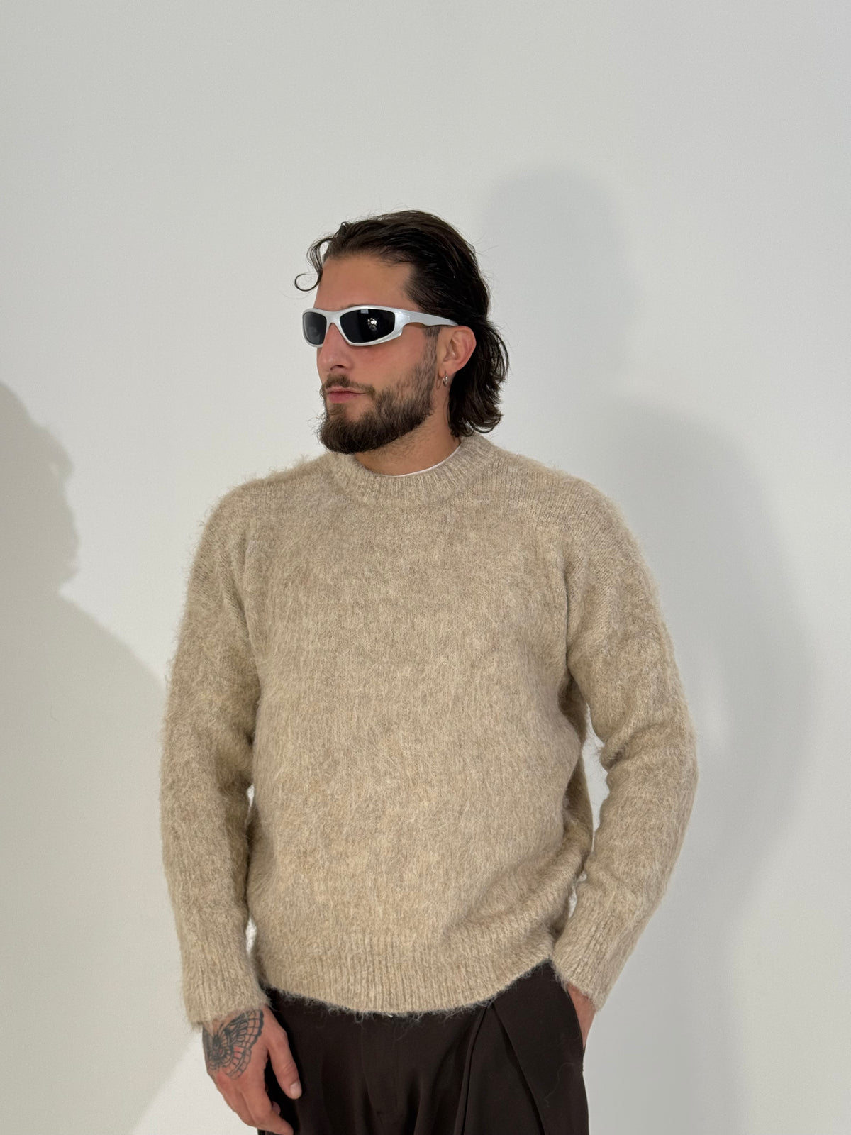 Maglione cropped mohair