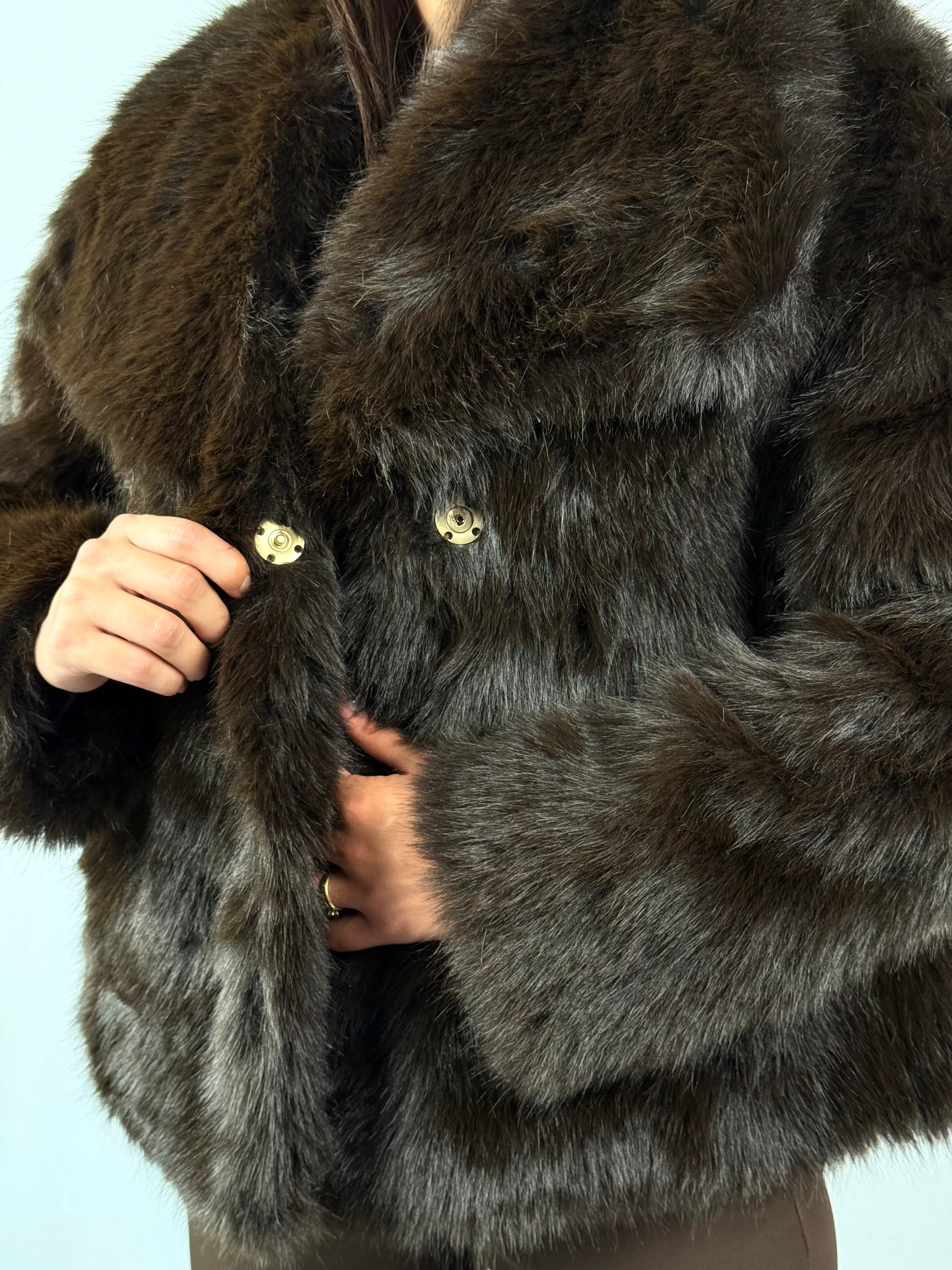 Eco pelliccia cioccolato