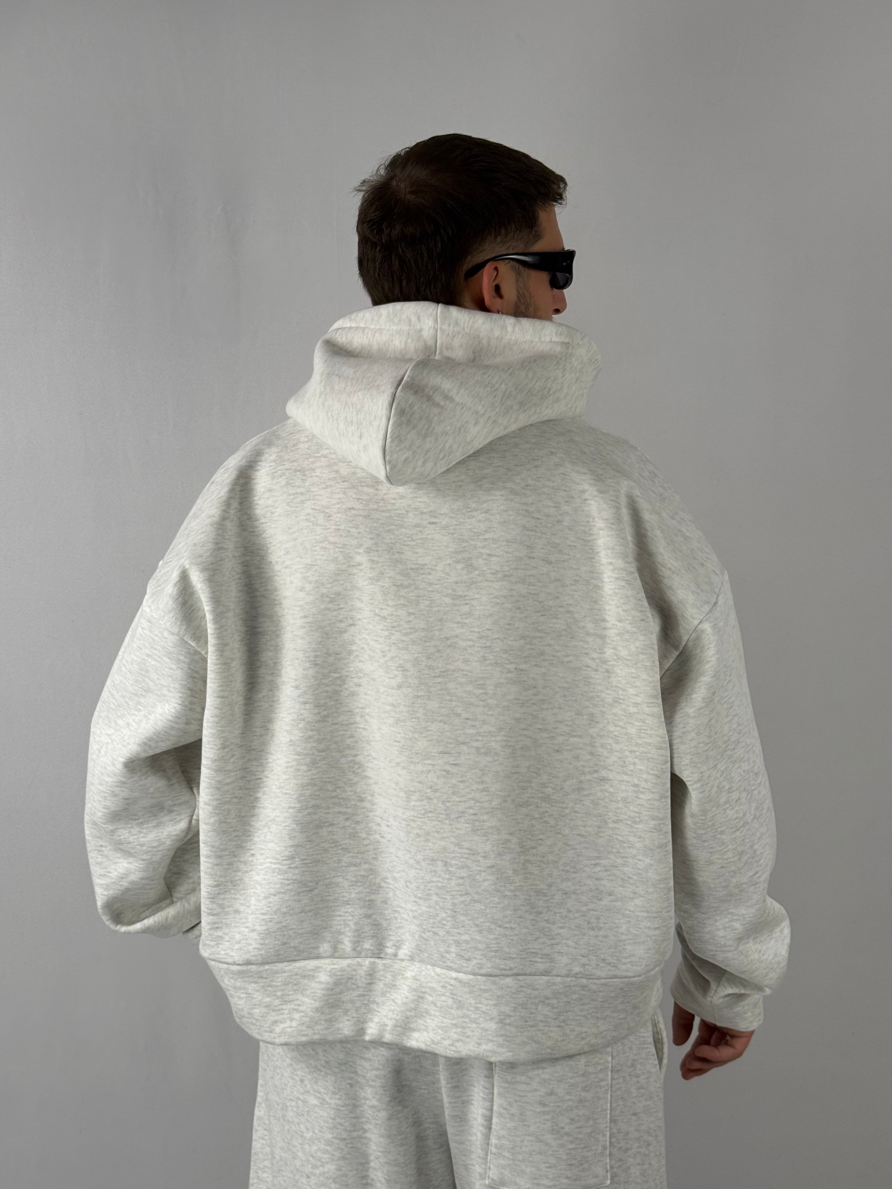 Tuta crop grigio chiaro