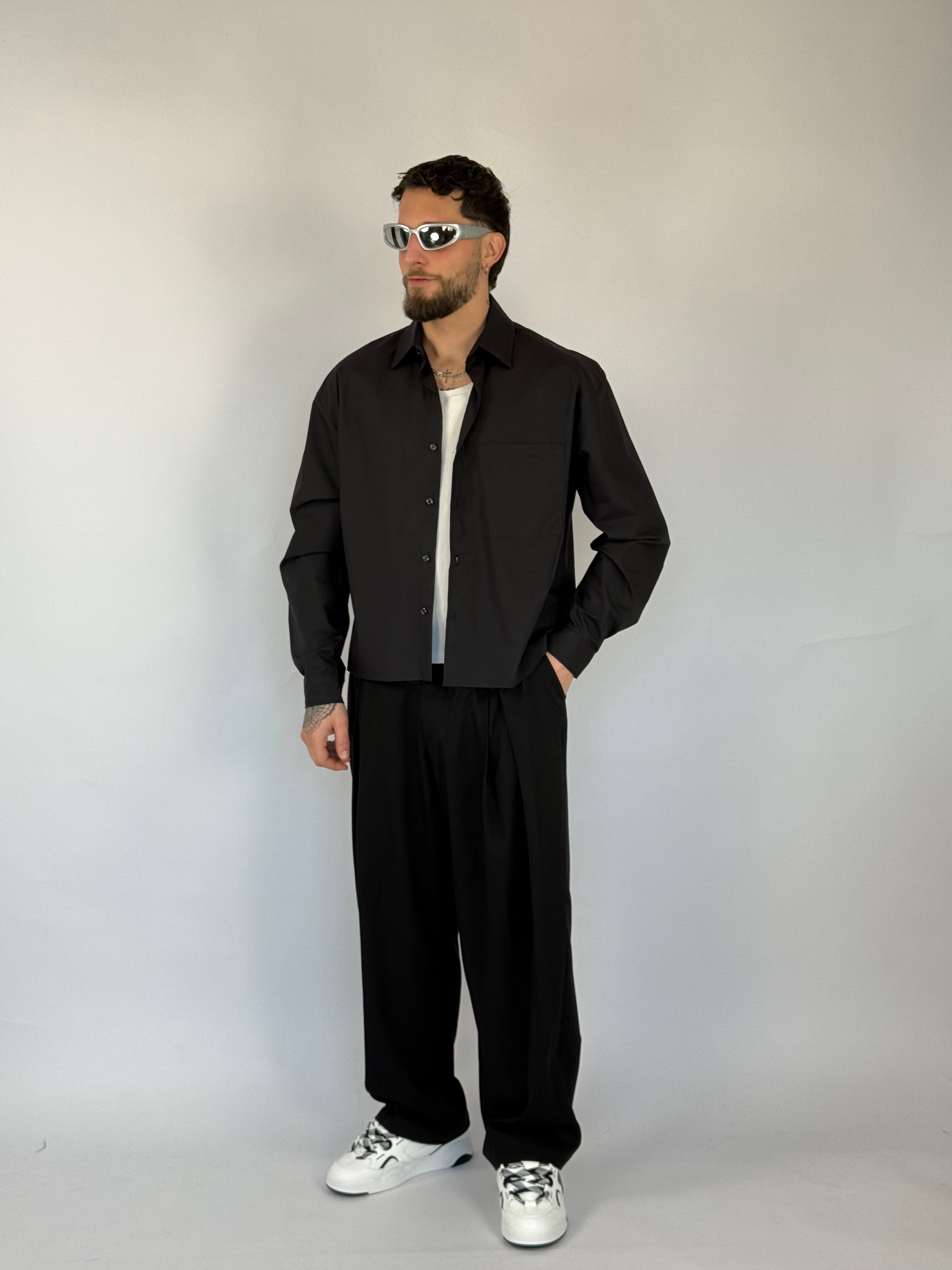 Camicia crop “Manager”