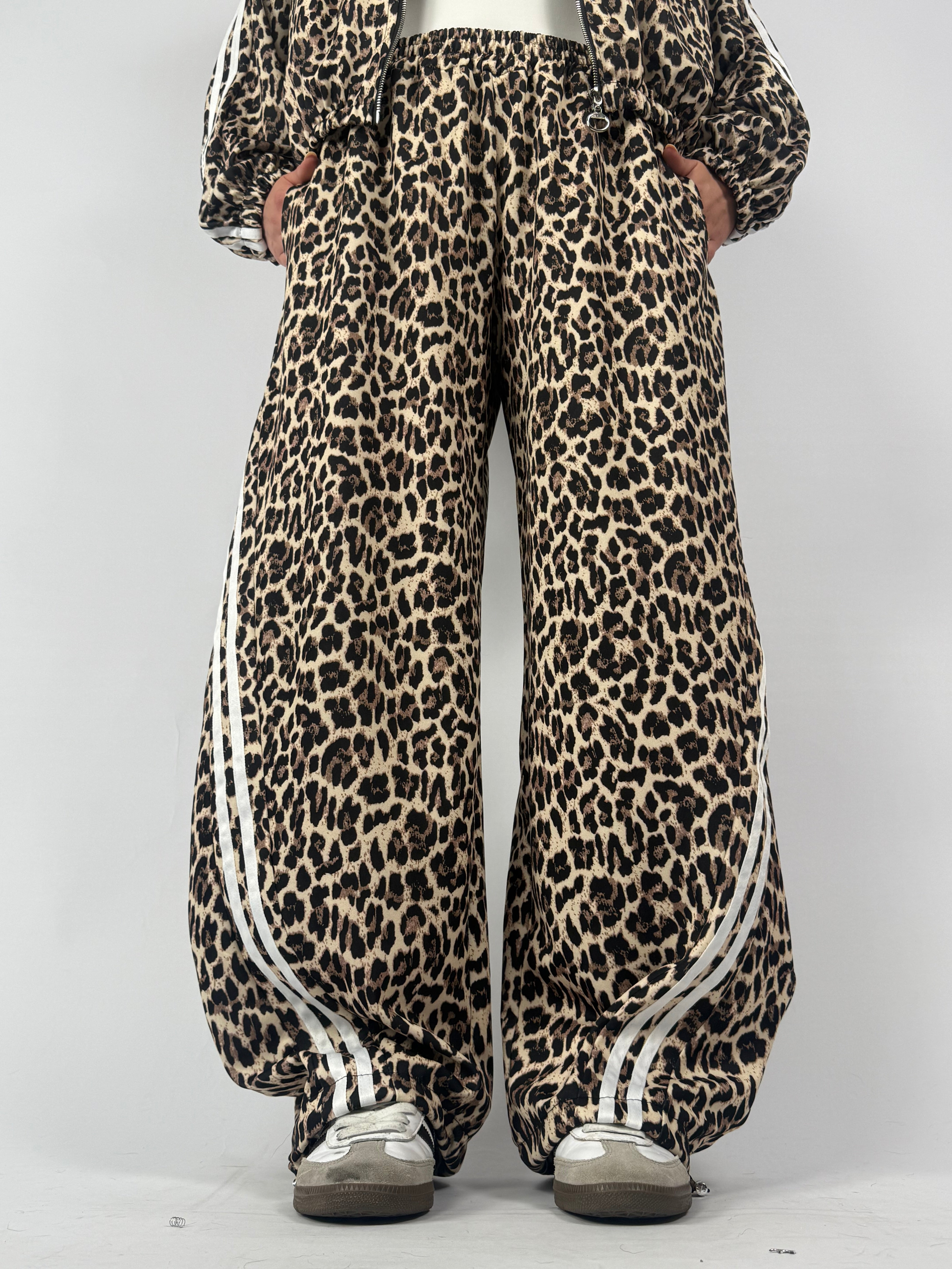 Panta balloon leopardato chiaro