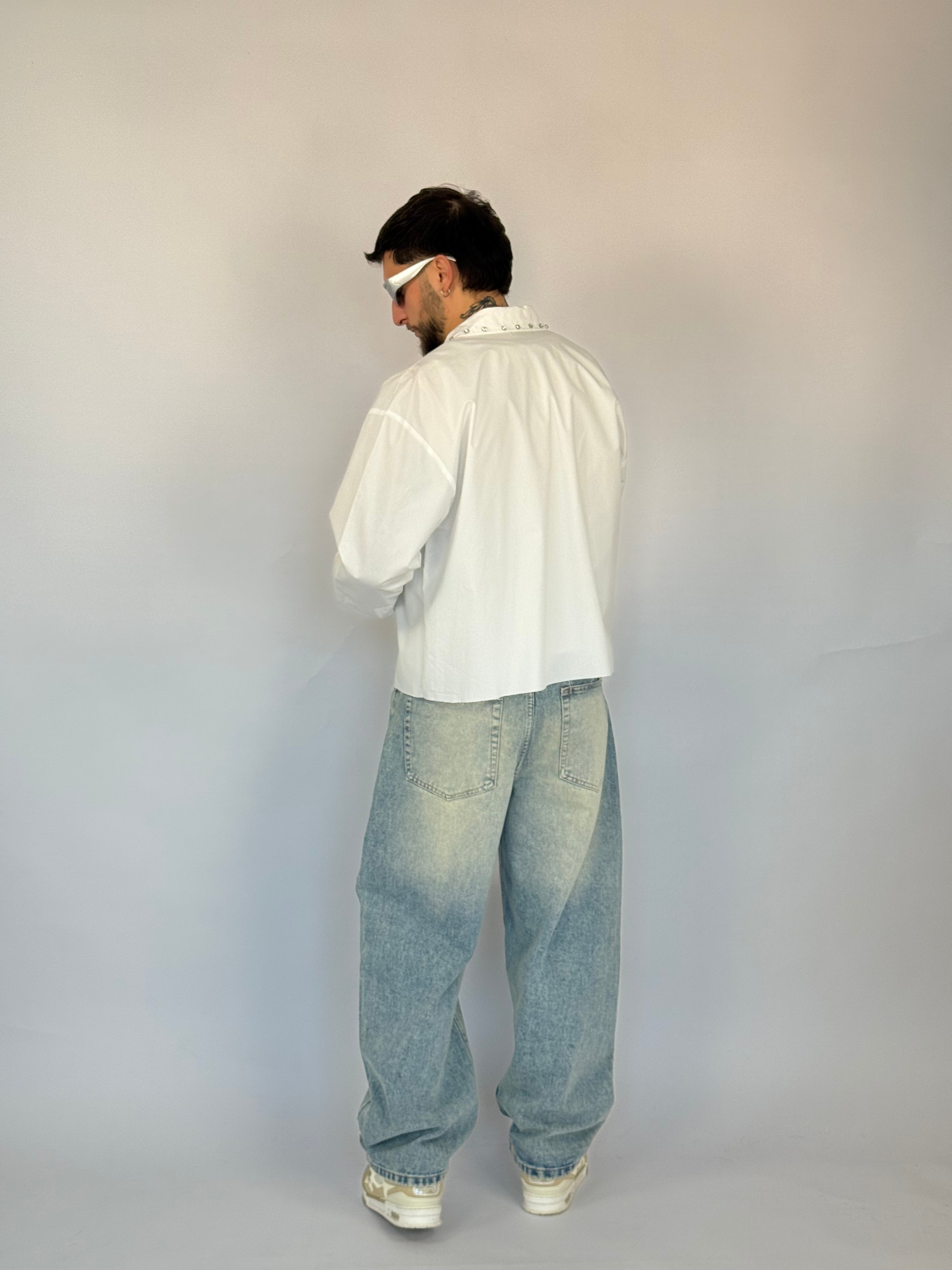 Camicia crop “jewels”