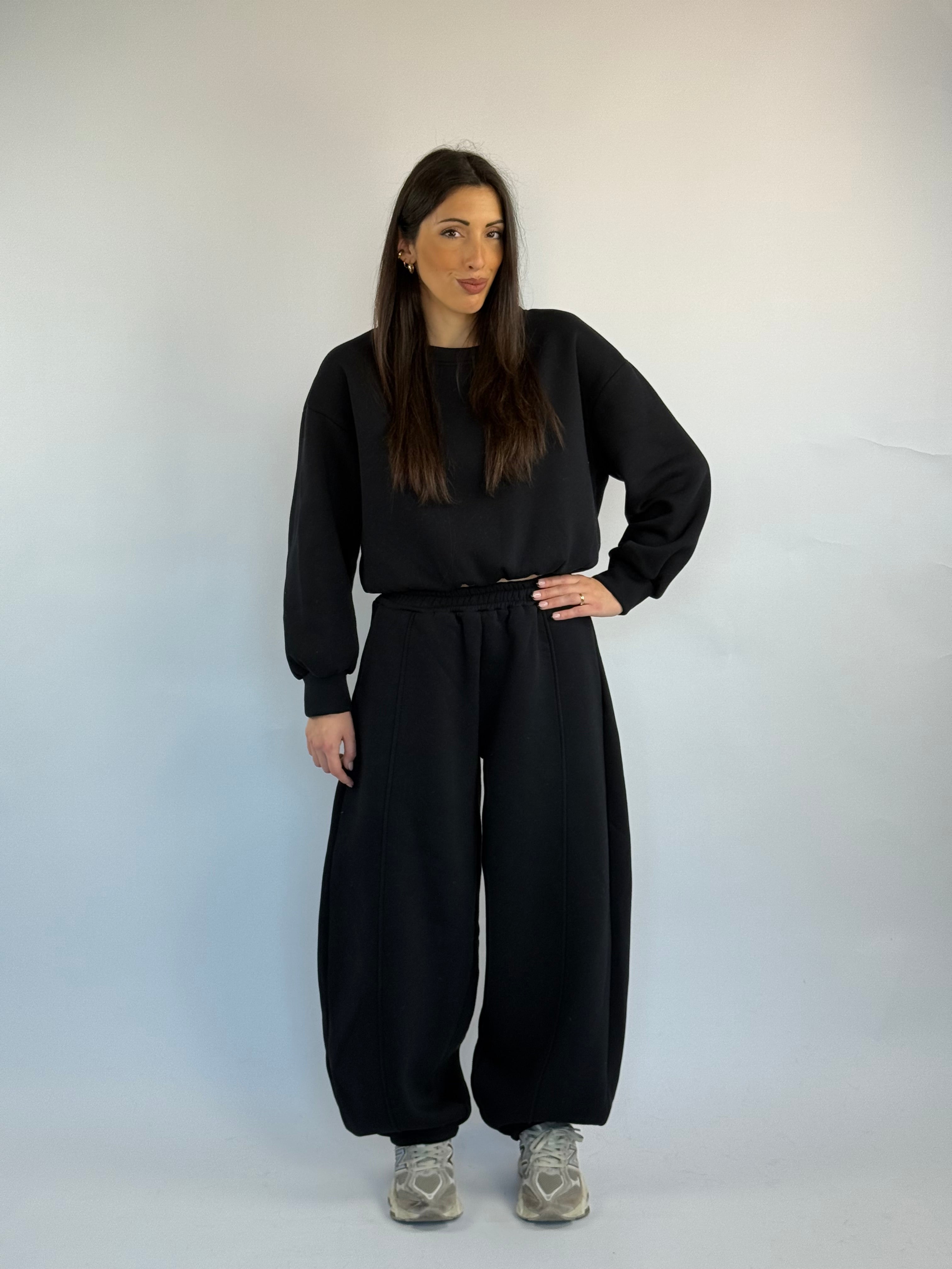 Tuta felpata balloon nera