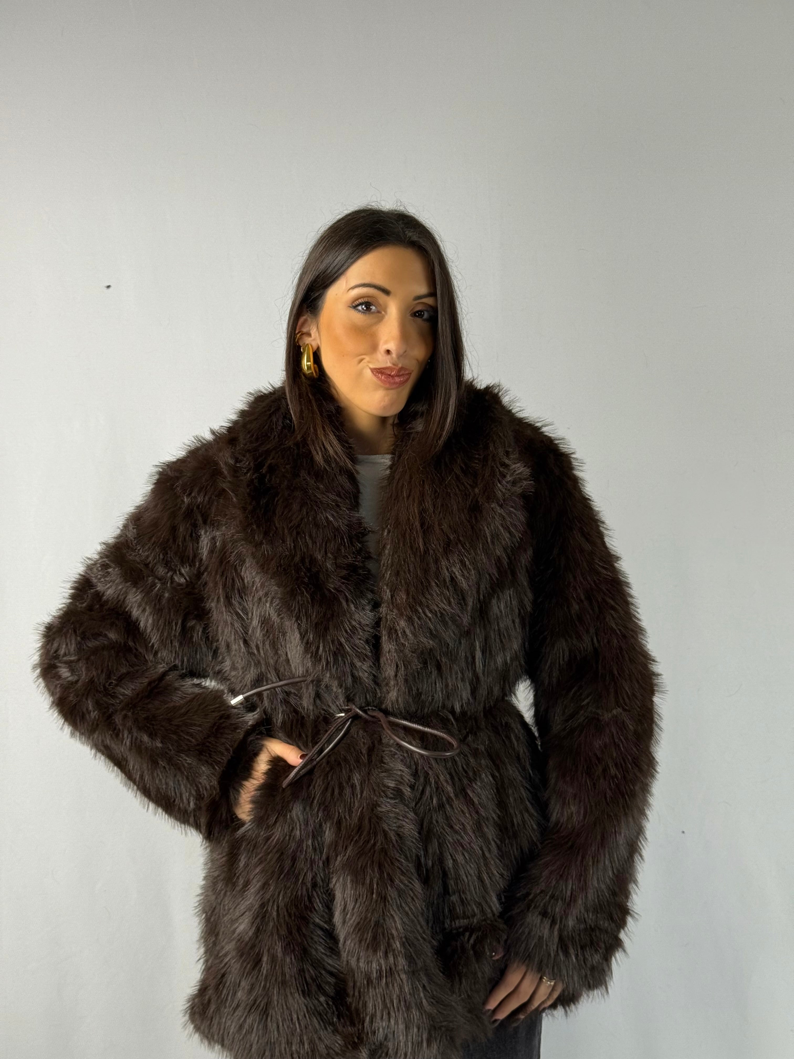 Ecopelliccia marrone