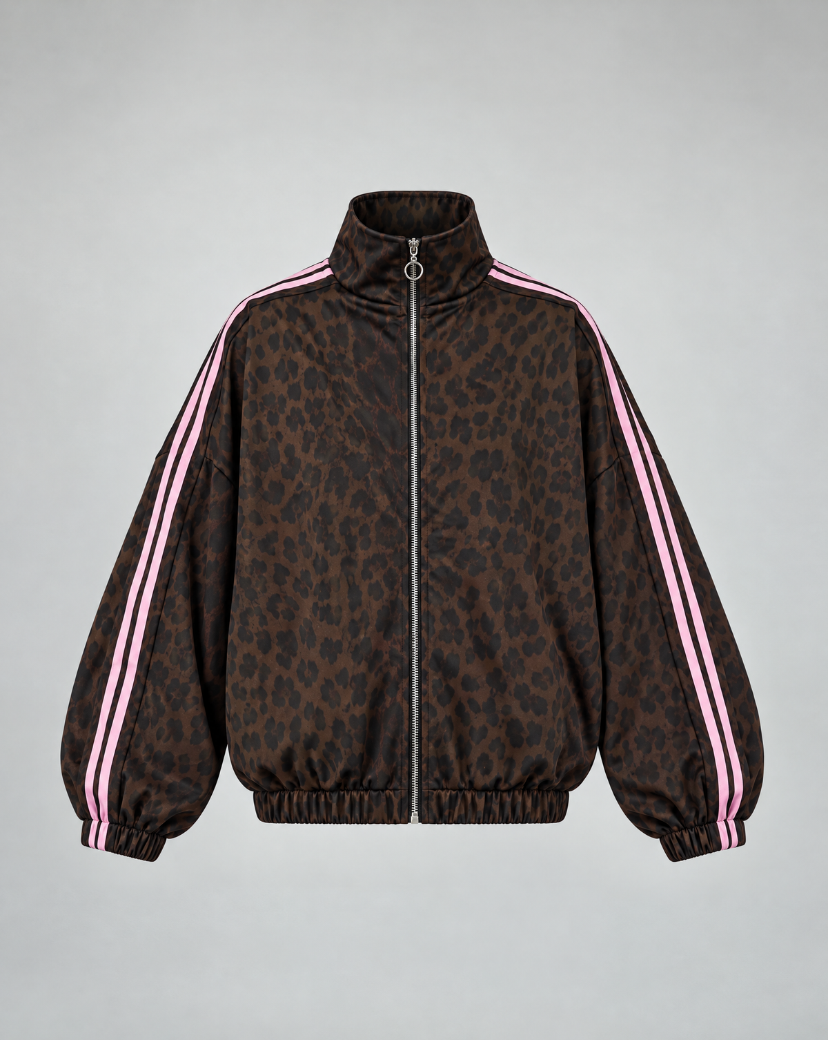 Felpa leopardata zip