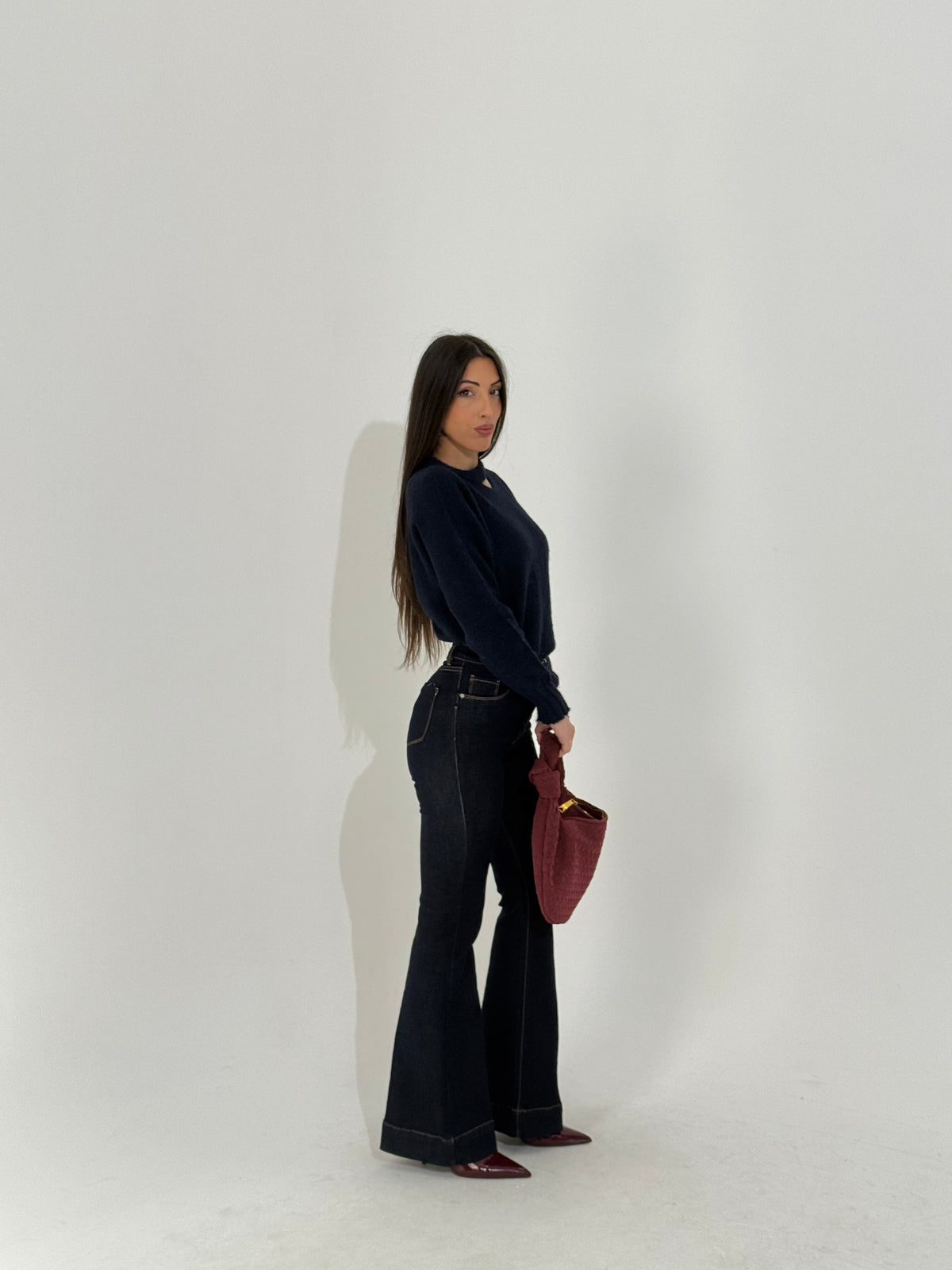 Jeans flare lavaggio zero