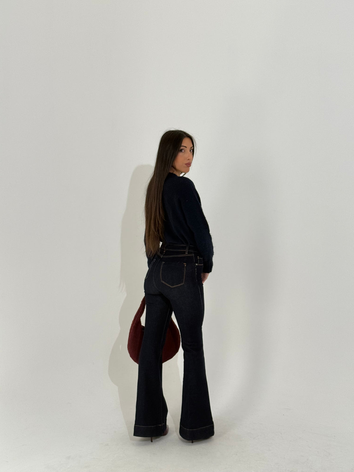 Jeans flare lavaggio zero