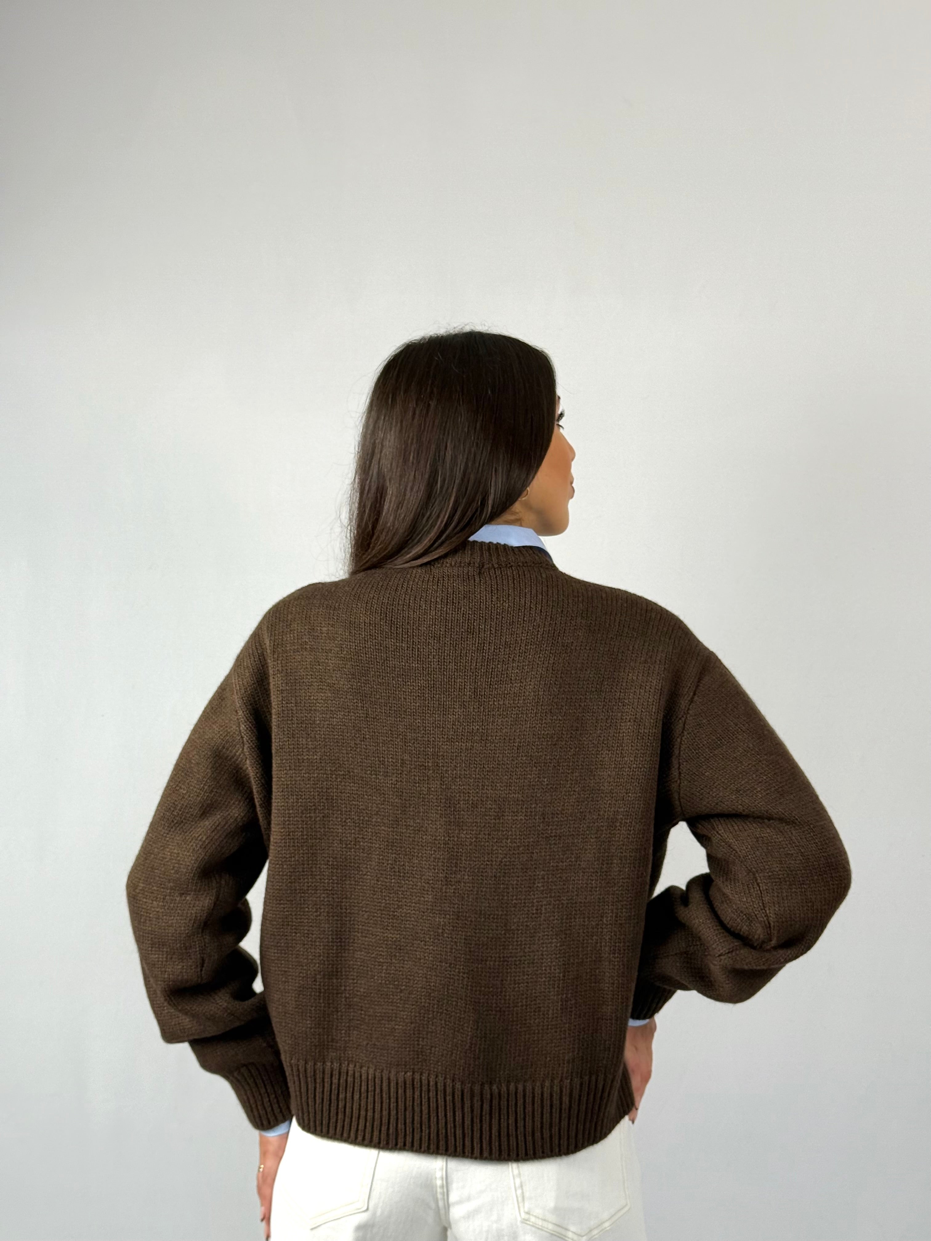 Maglione semi crop Lumina