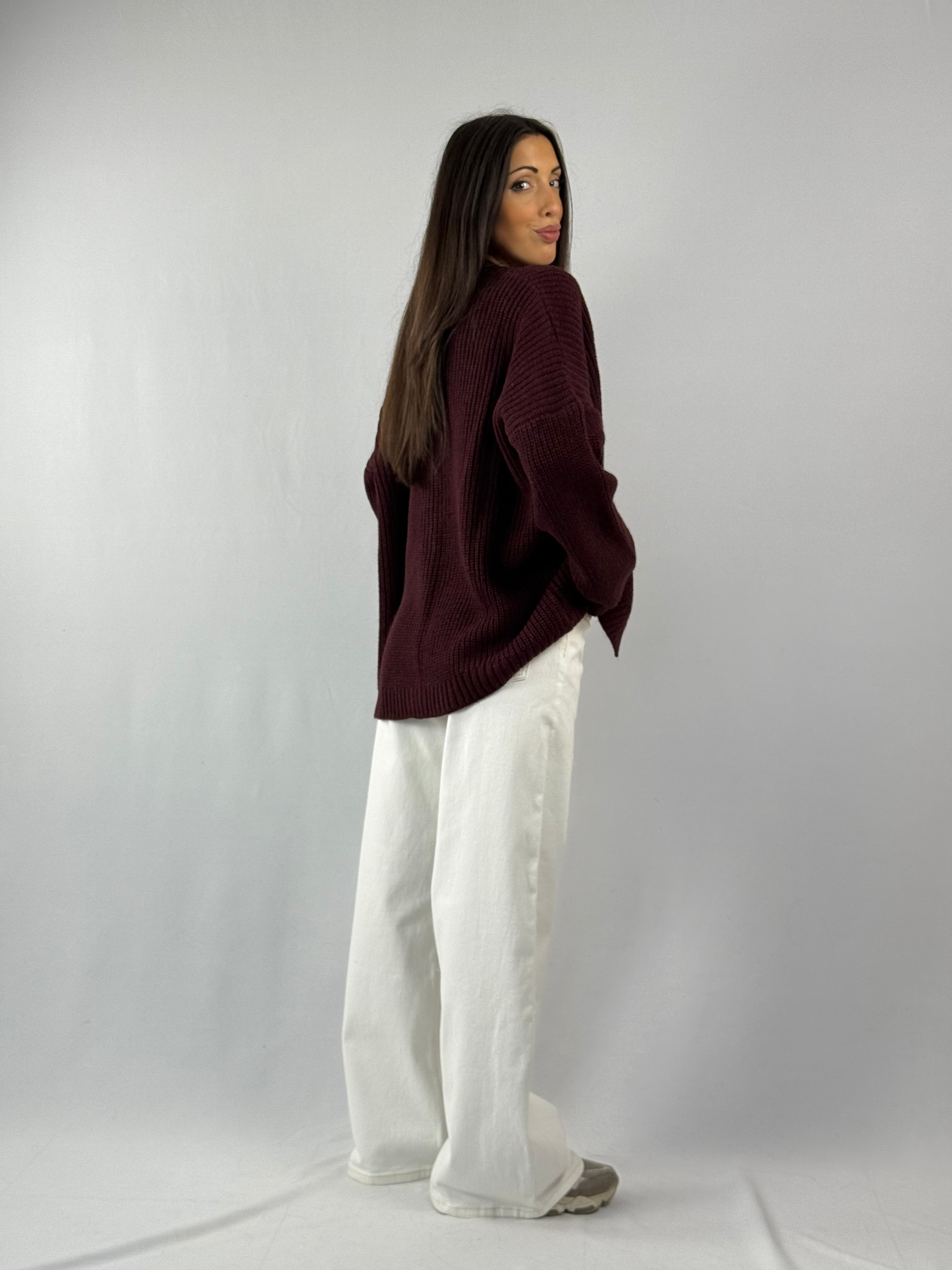 Cardigan Lumina bordeaux