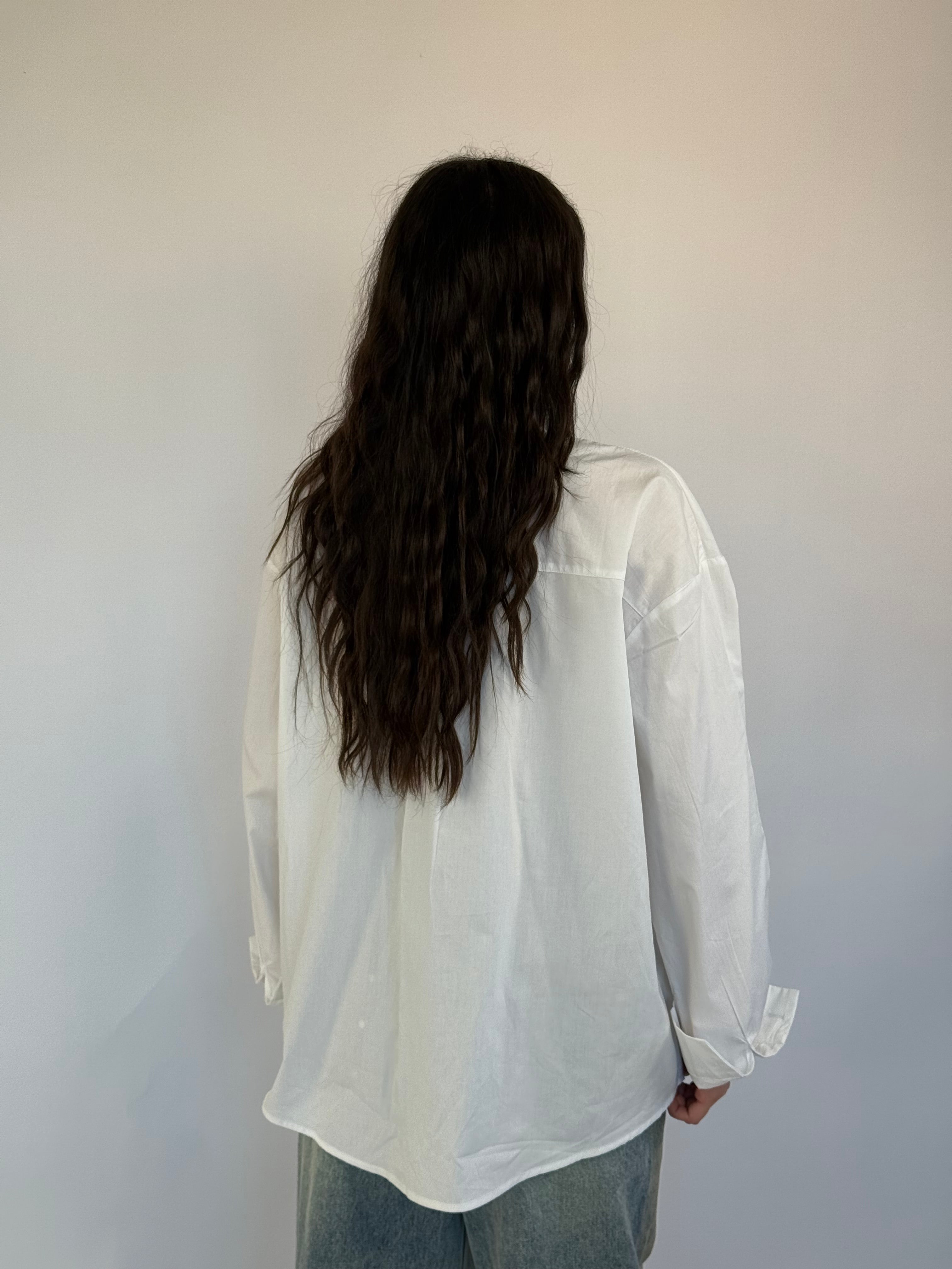 Camicia oversize stringata