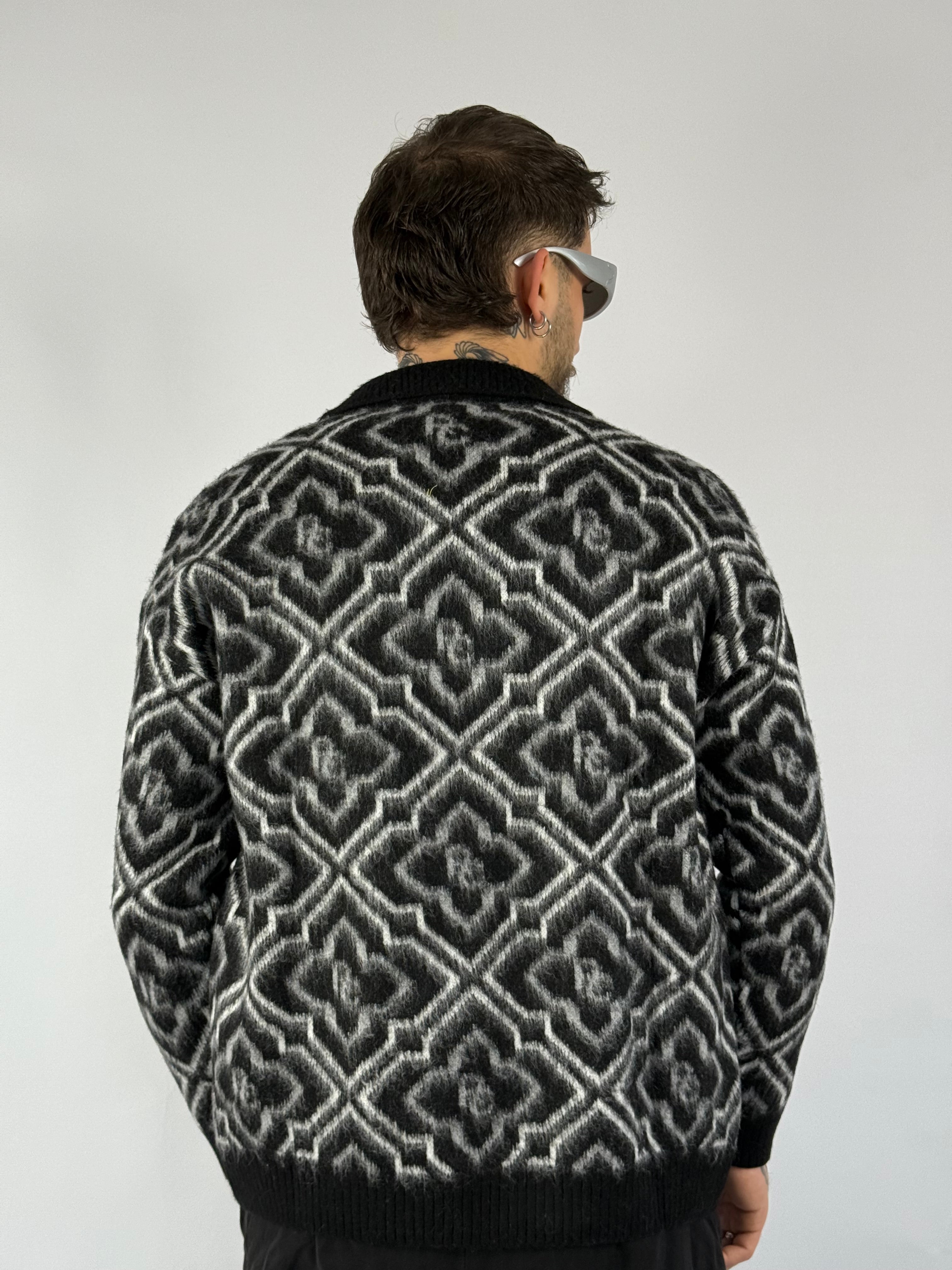 Maglione zip “Baudelaire” nero