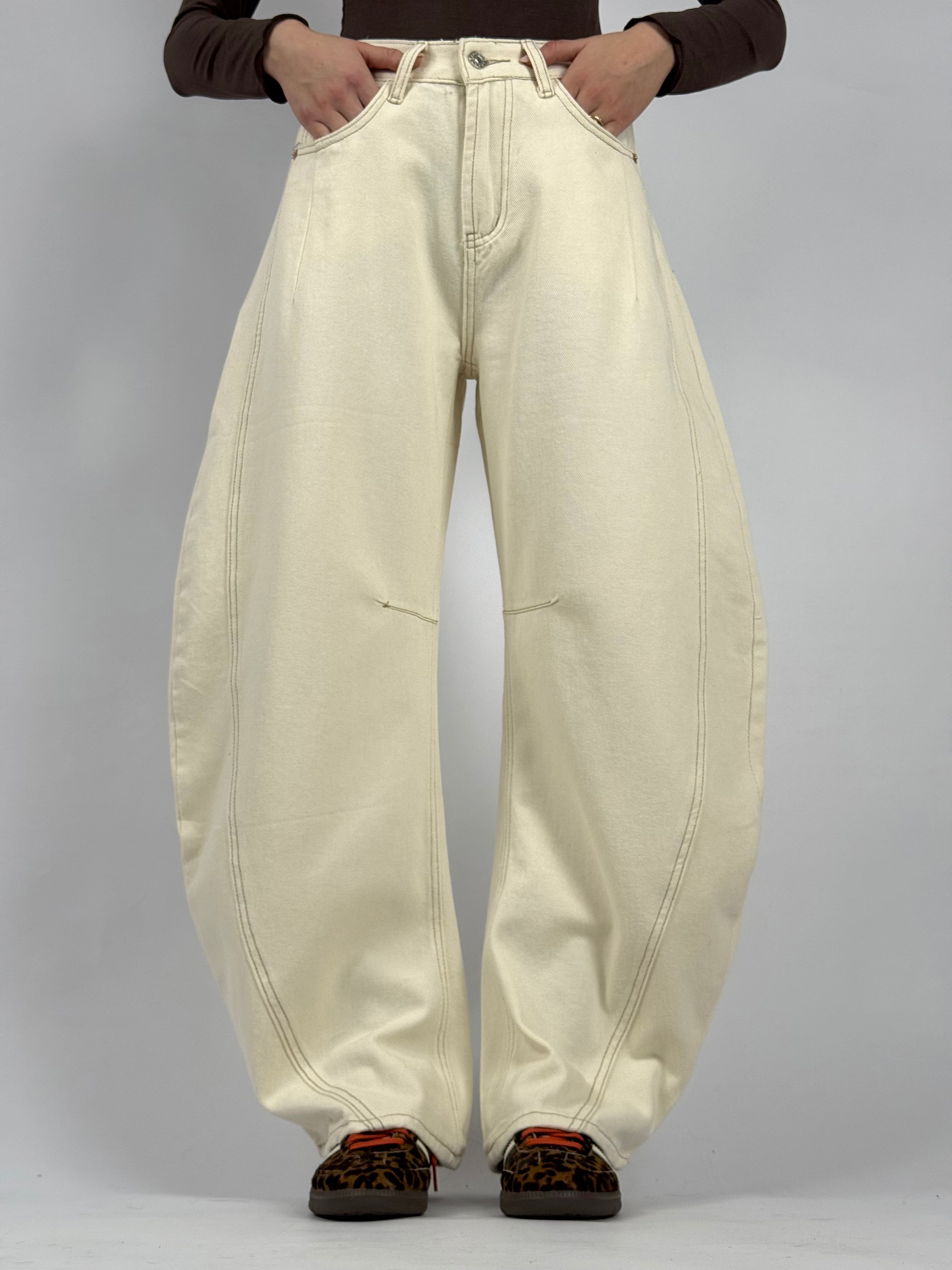 Jeans balloon Crema