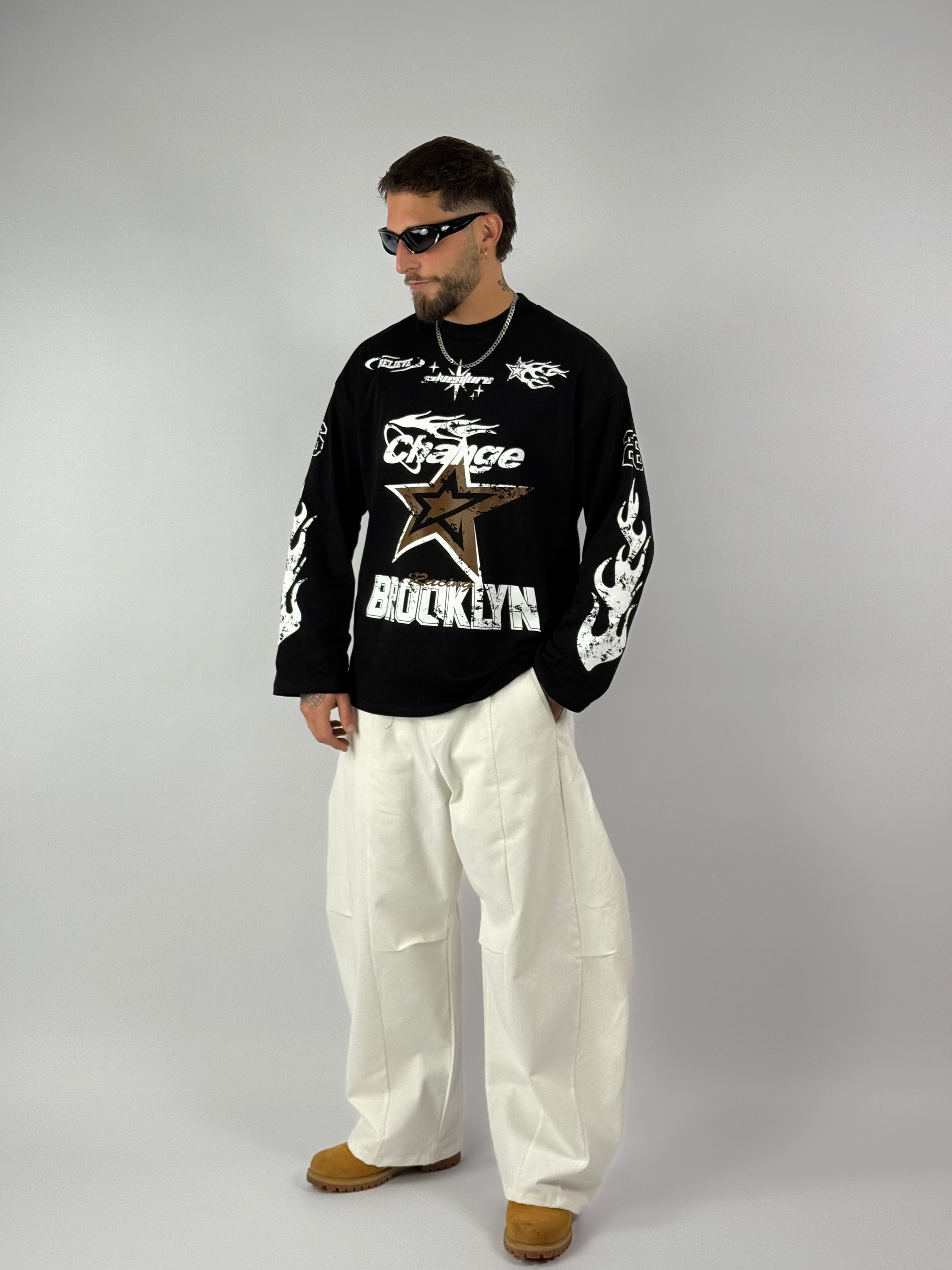 Long sleeve “Brooklyn” nera