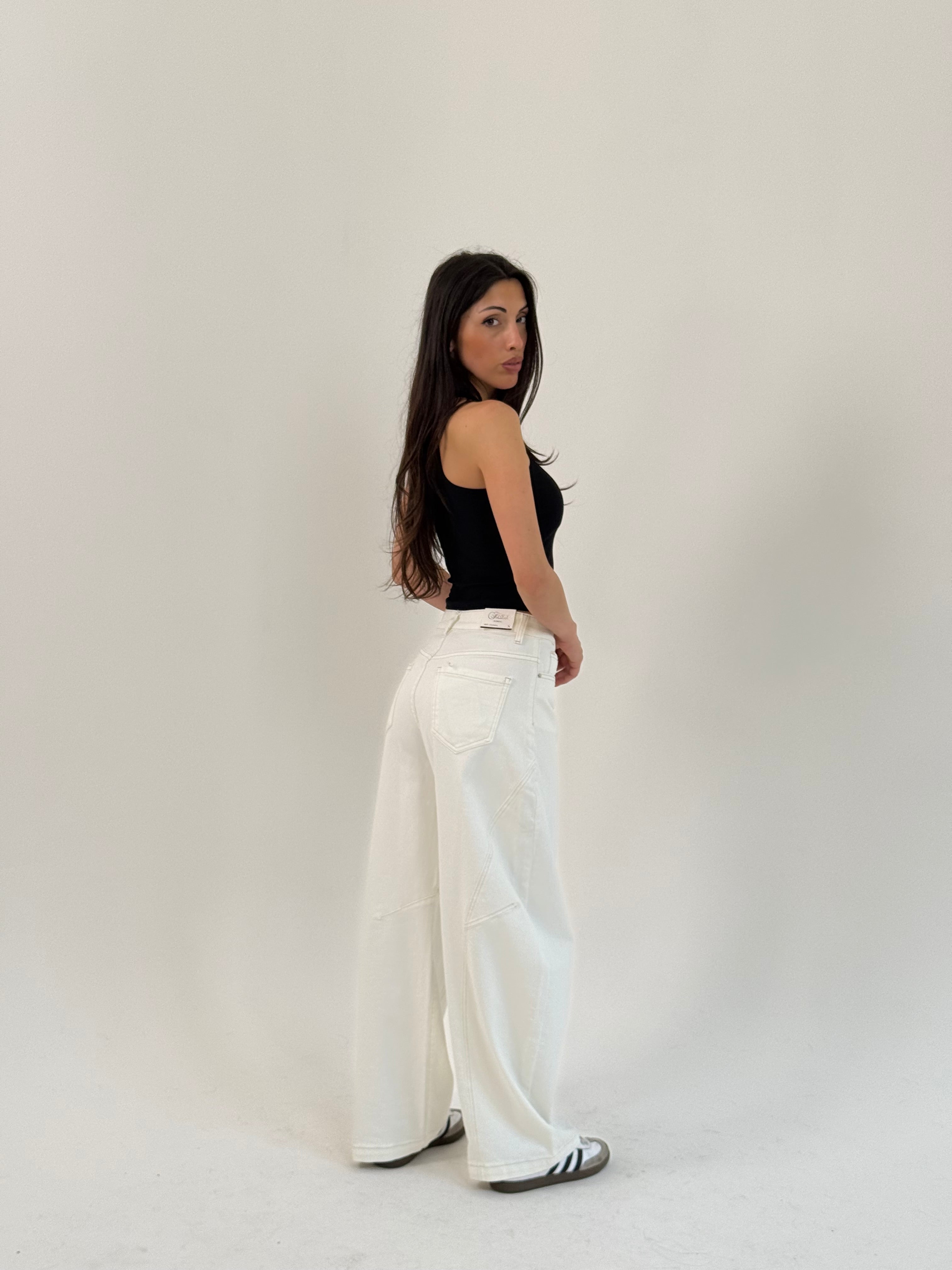 Jeans balloon bianco