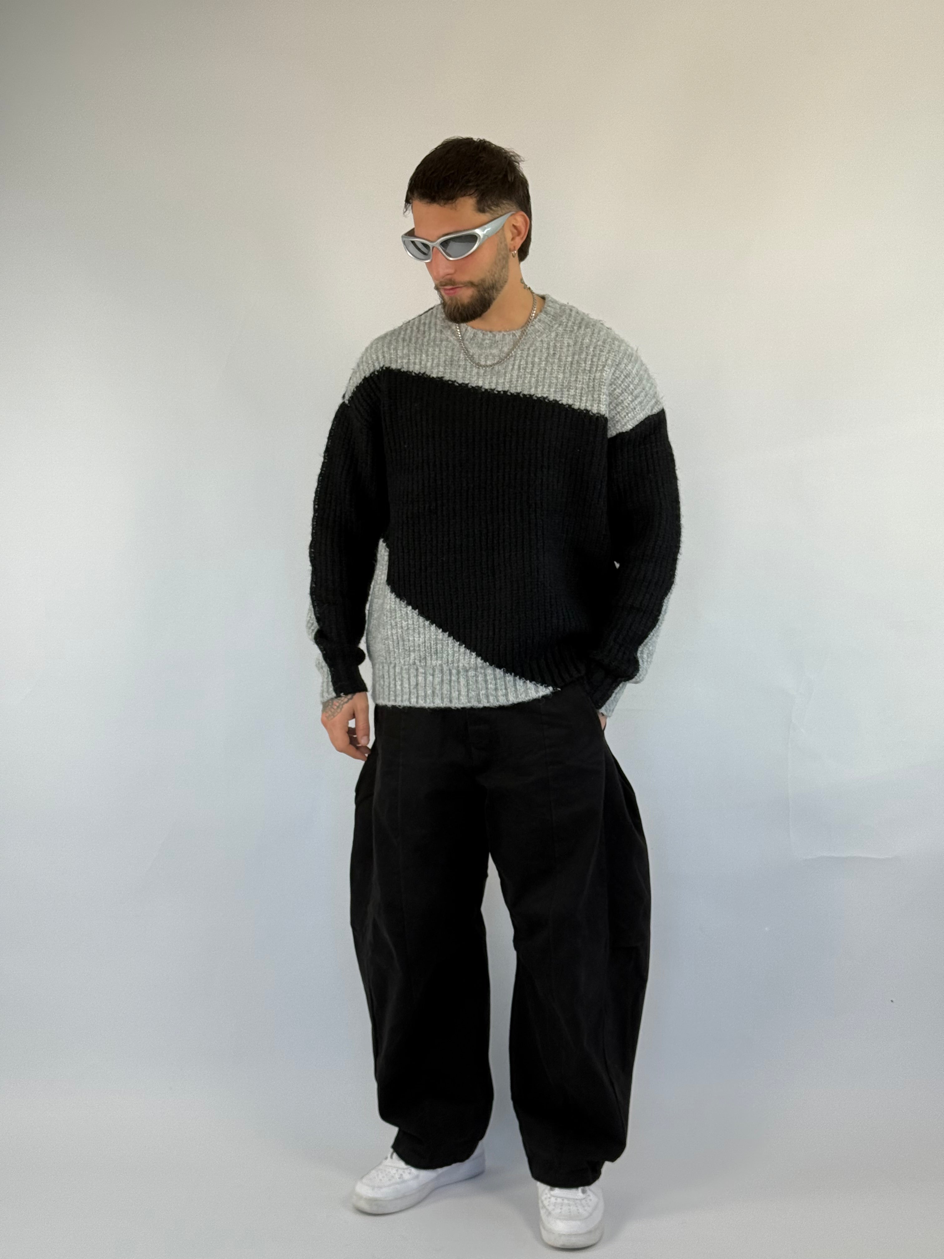 Maglione bicolor N/G