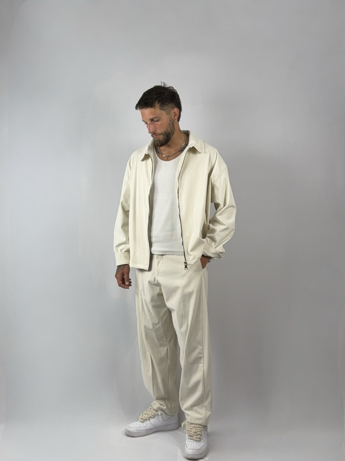 Jacket velluto panna