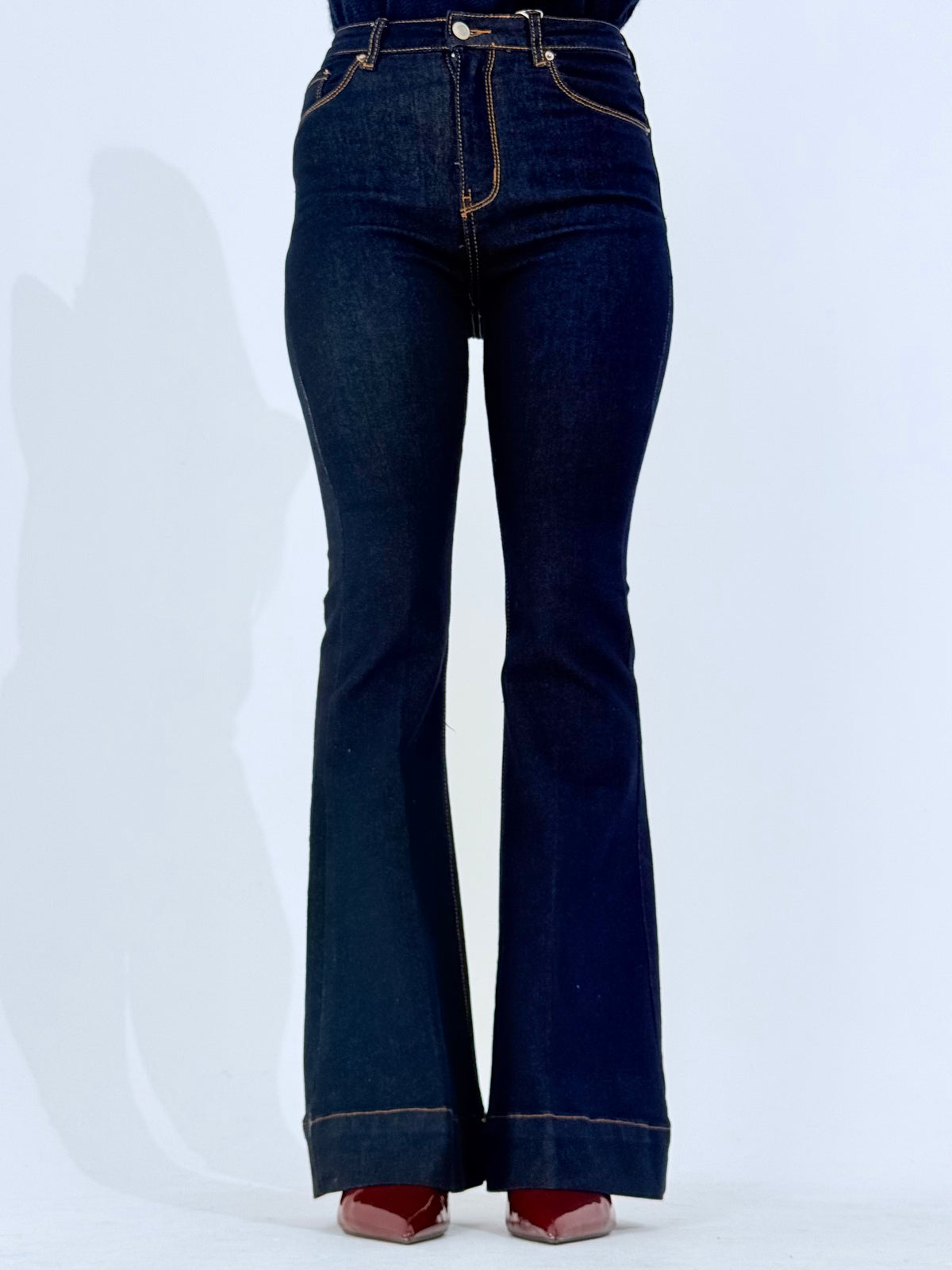 Jeans flare lavaggio zero