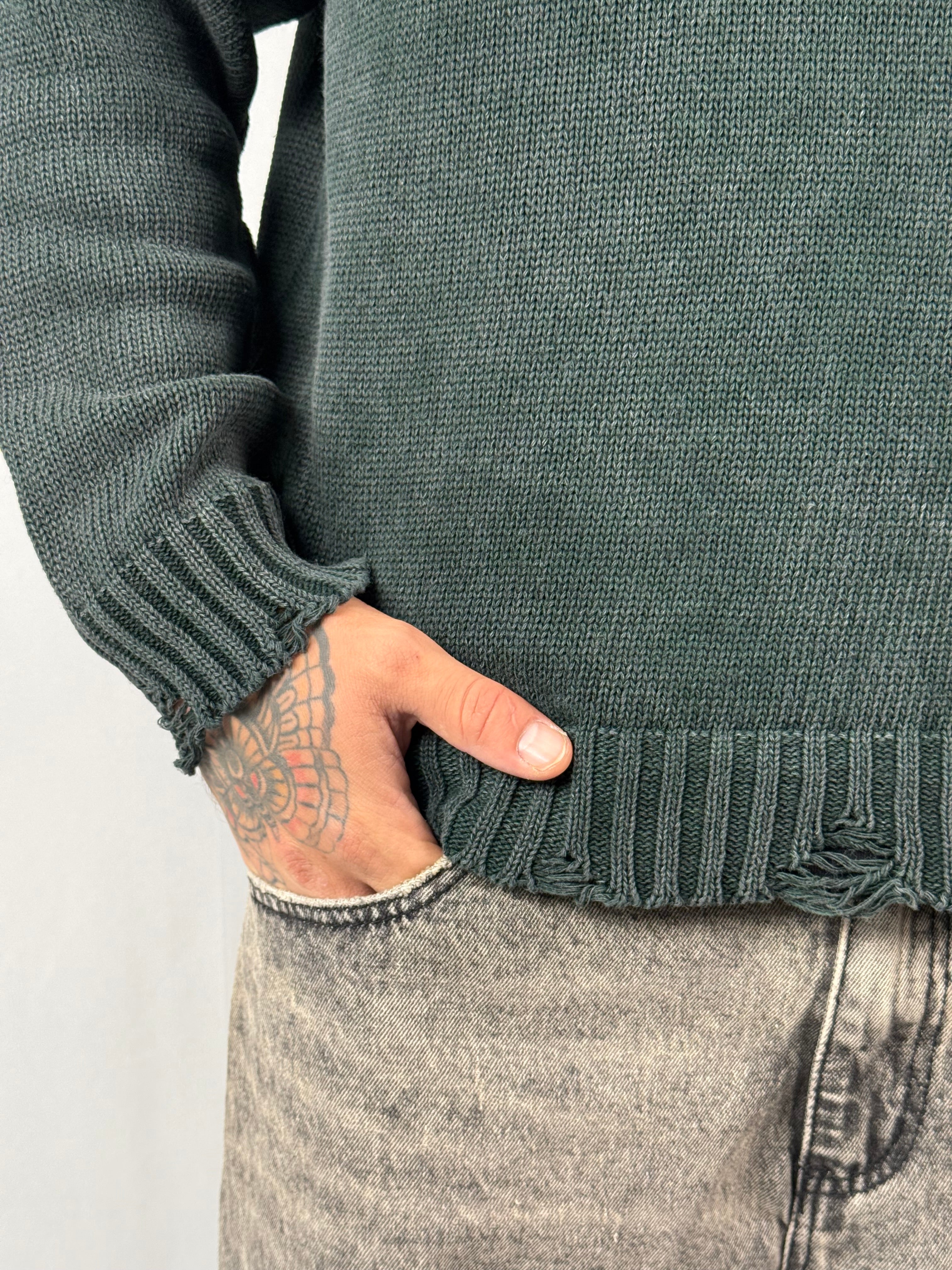 Maglione sfumato verde