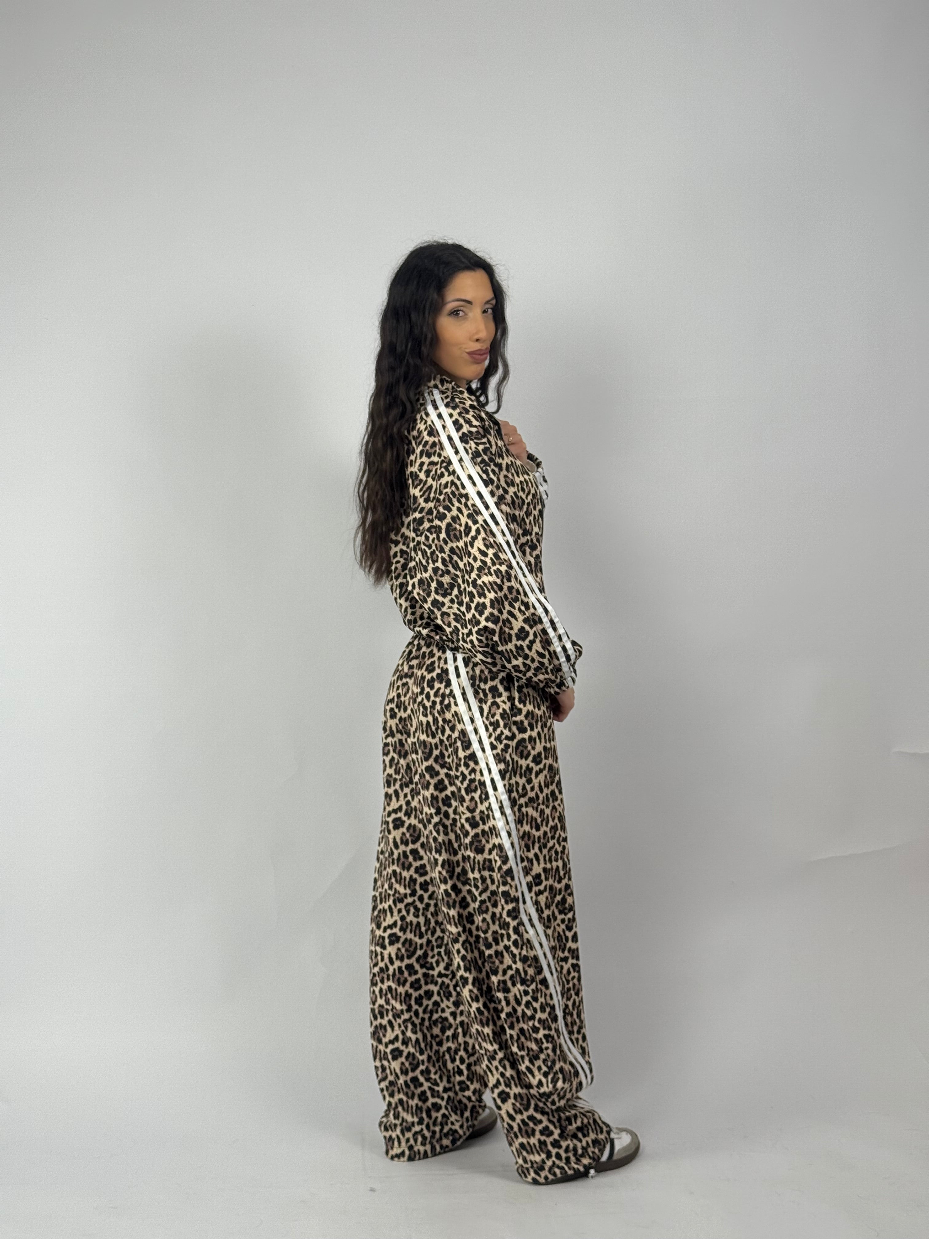 Panta balloon leopardato chiaro