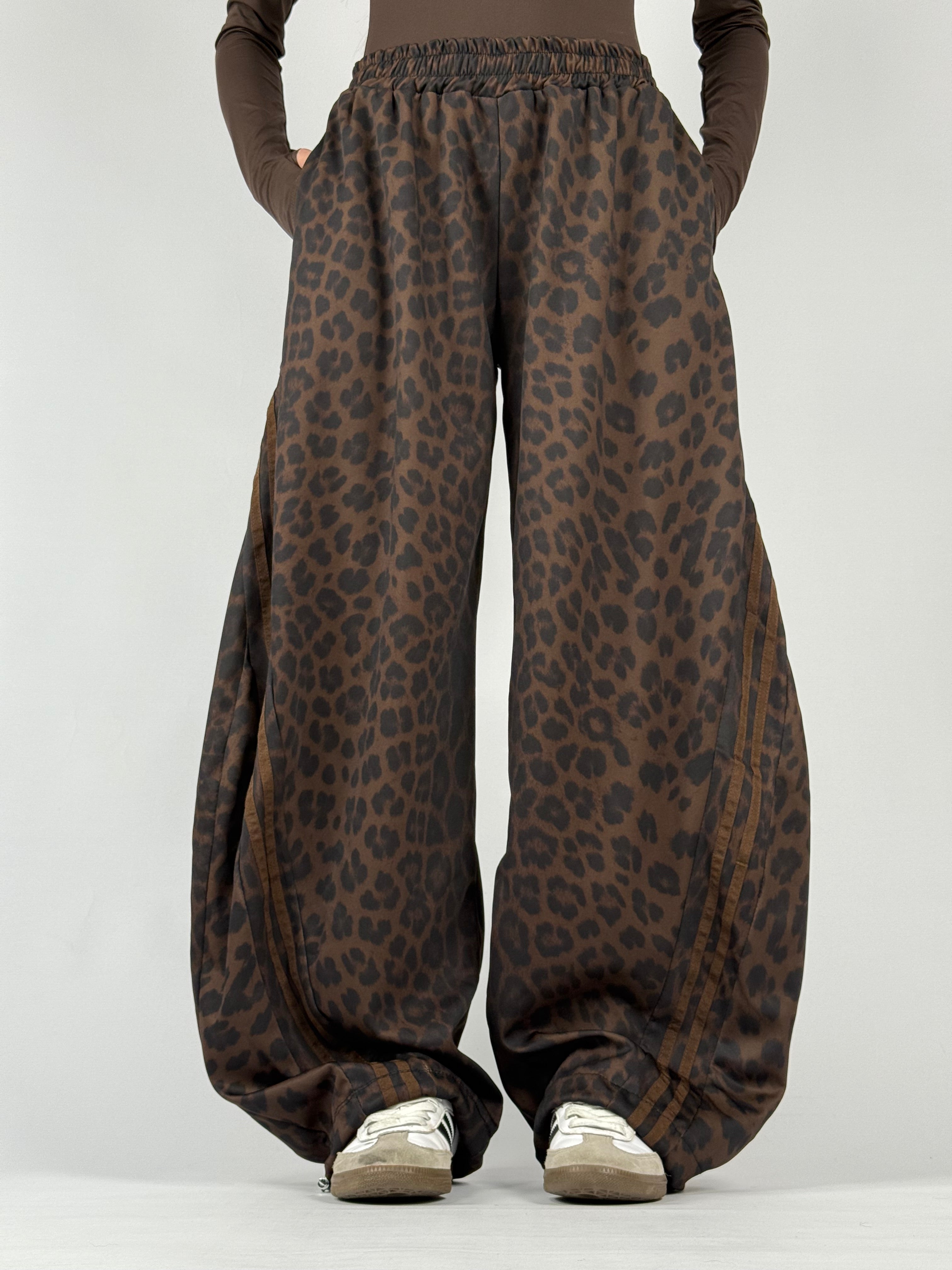 Pantalone balloon leopardato