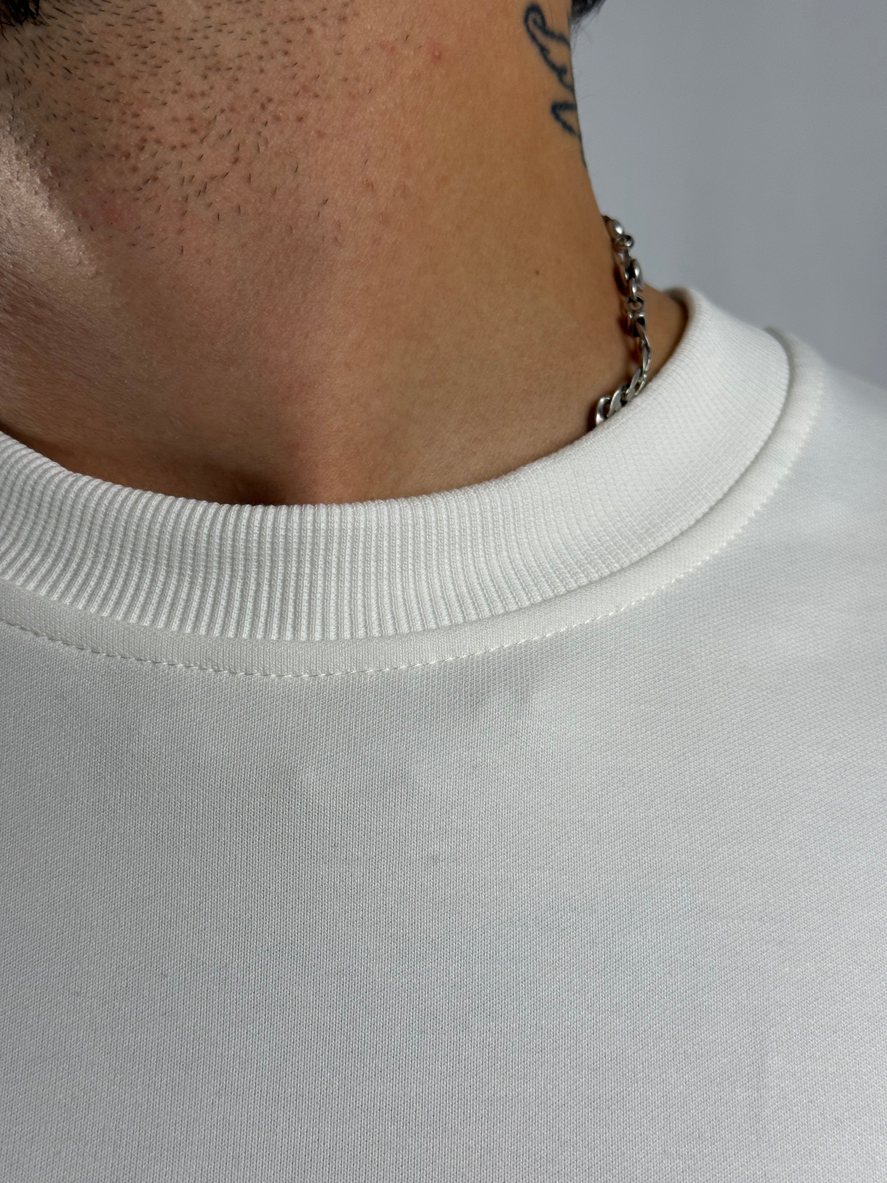 T-shirt interlok crop bianca