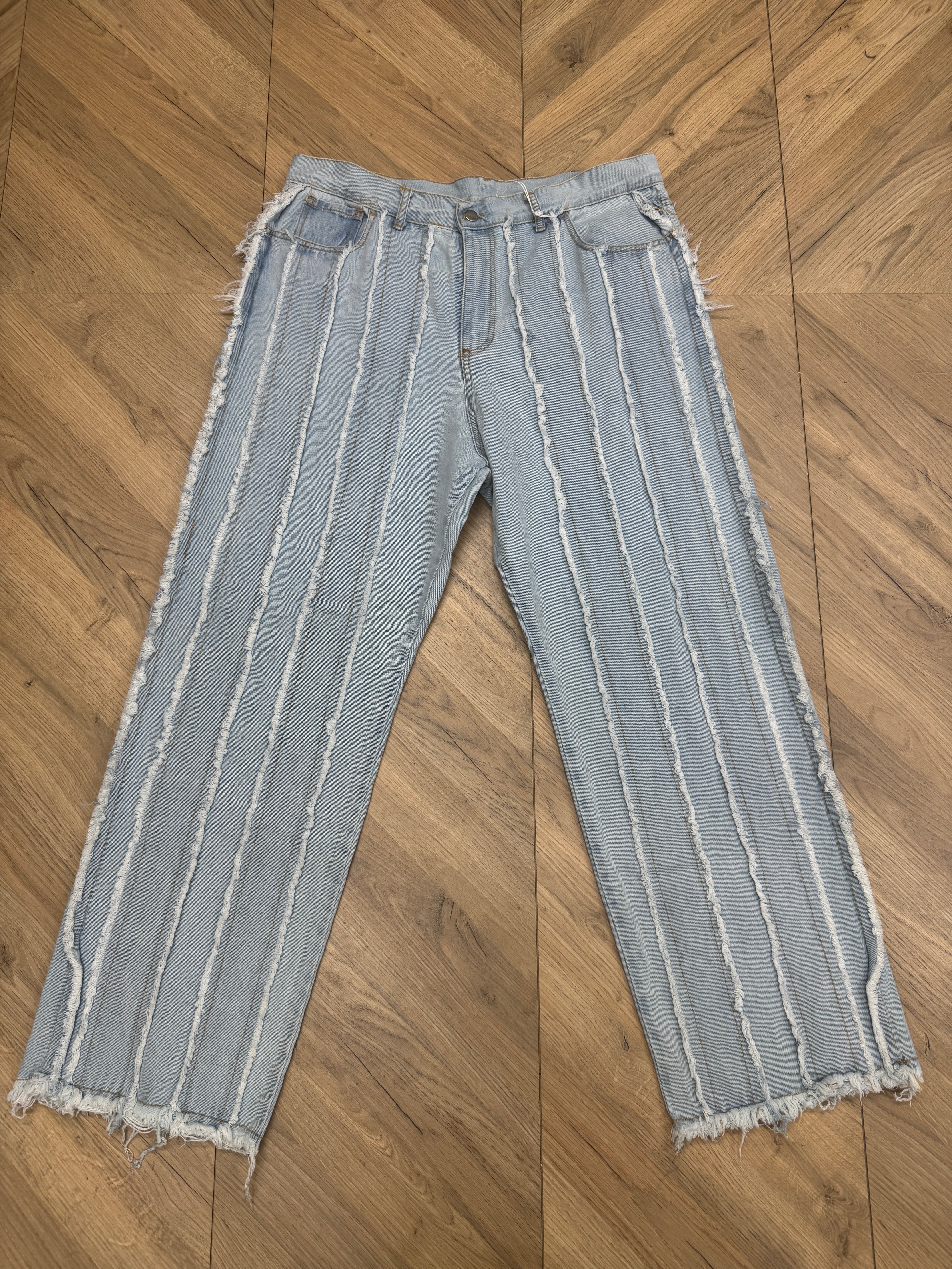 Jeans Baggy ripped chiaro