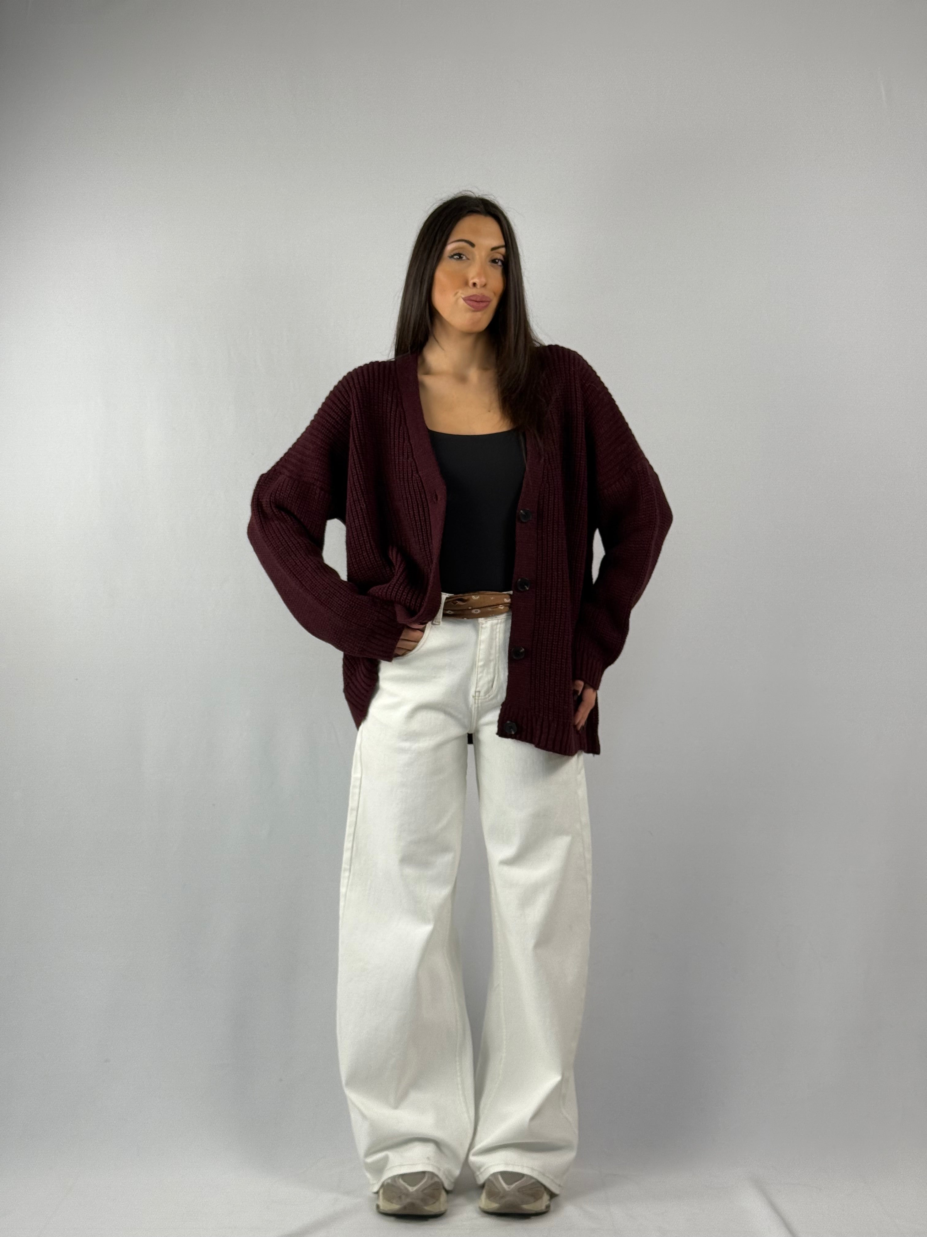 Cardigan Lumina bordeaux