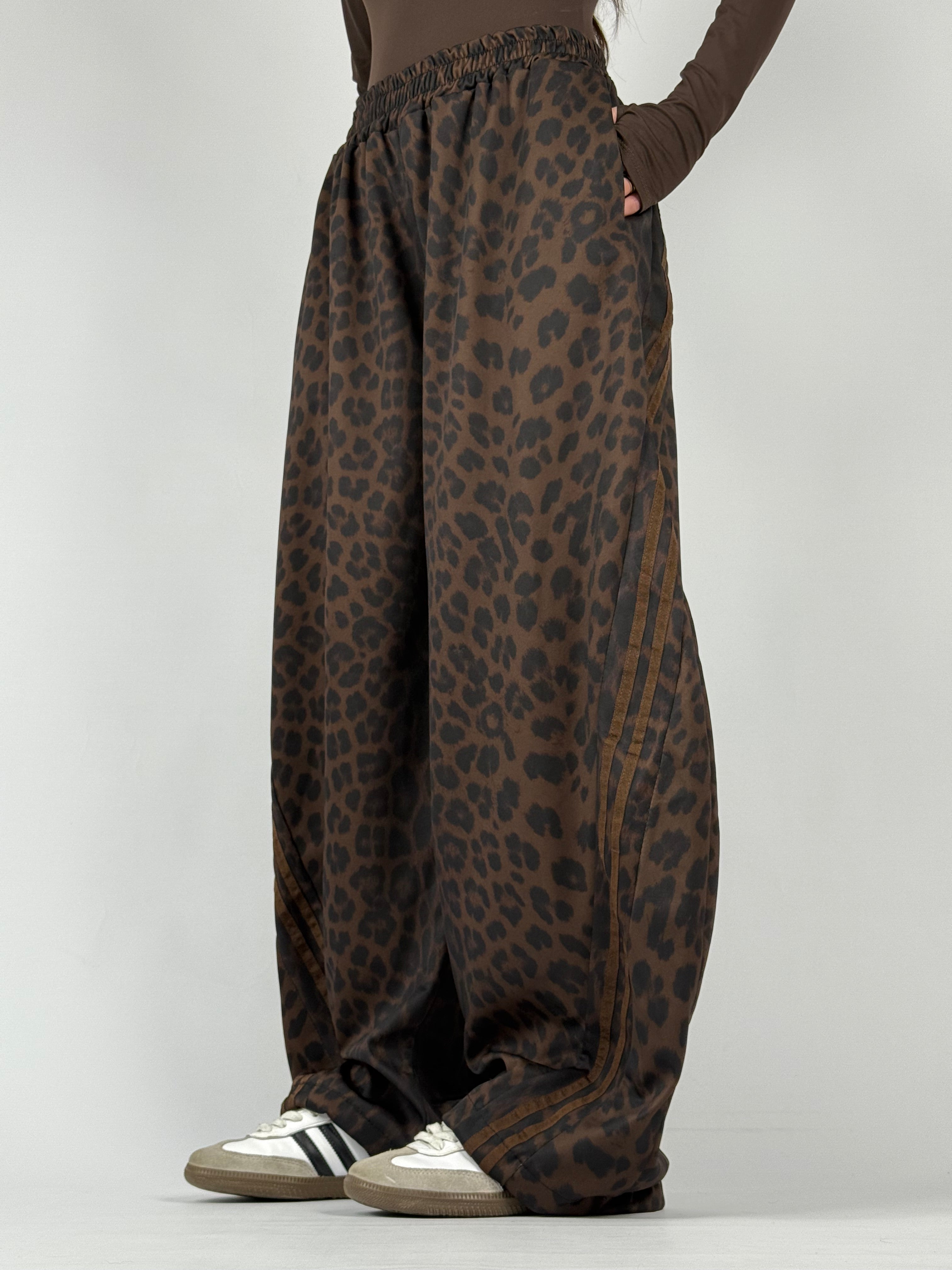 Pantalone balloon leopardato