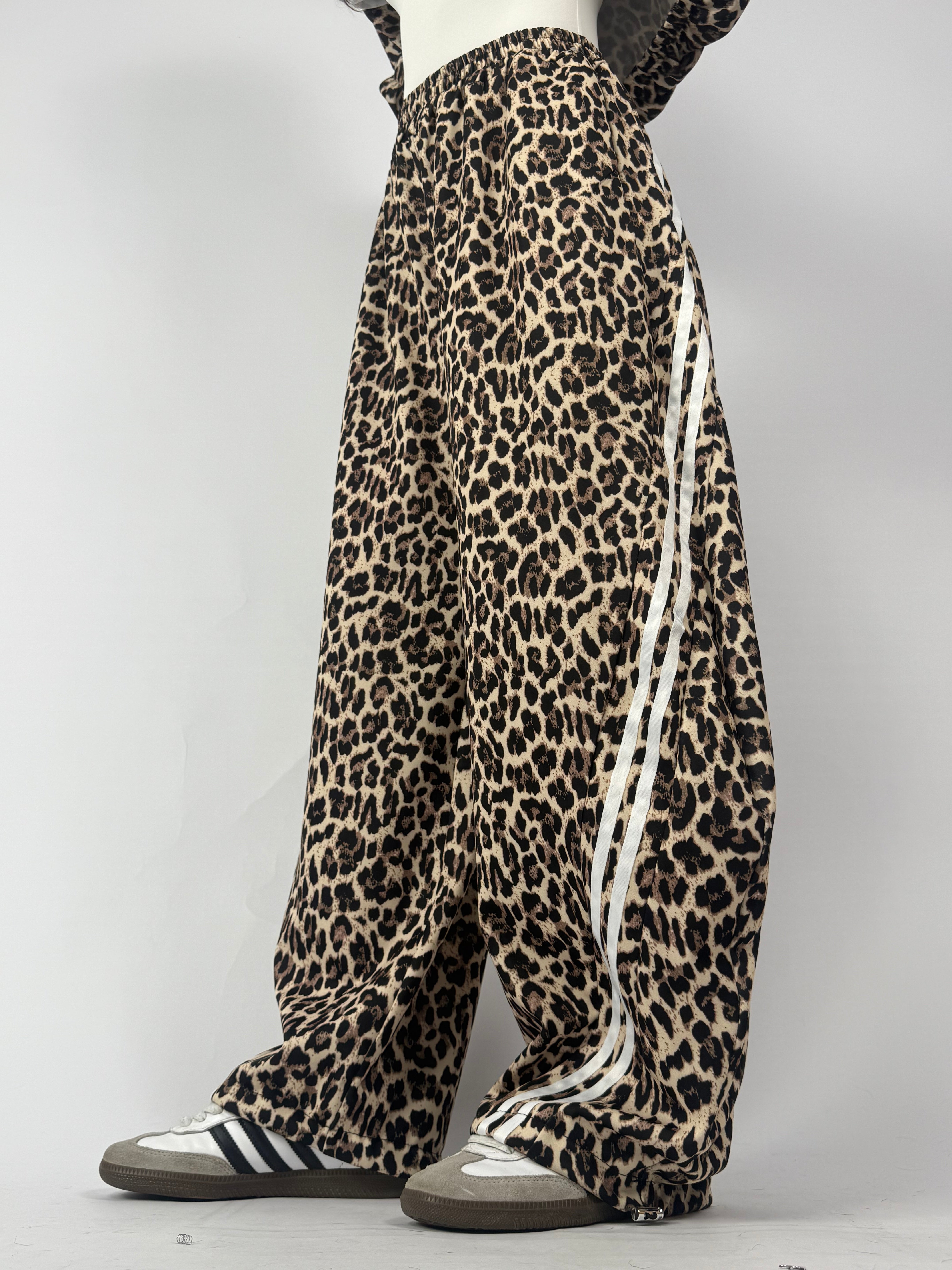 Panta balloon leopardato chiaro