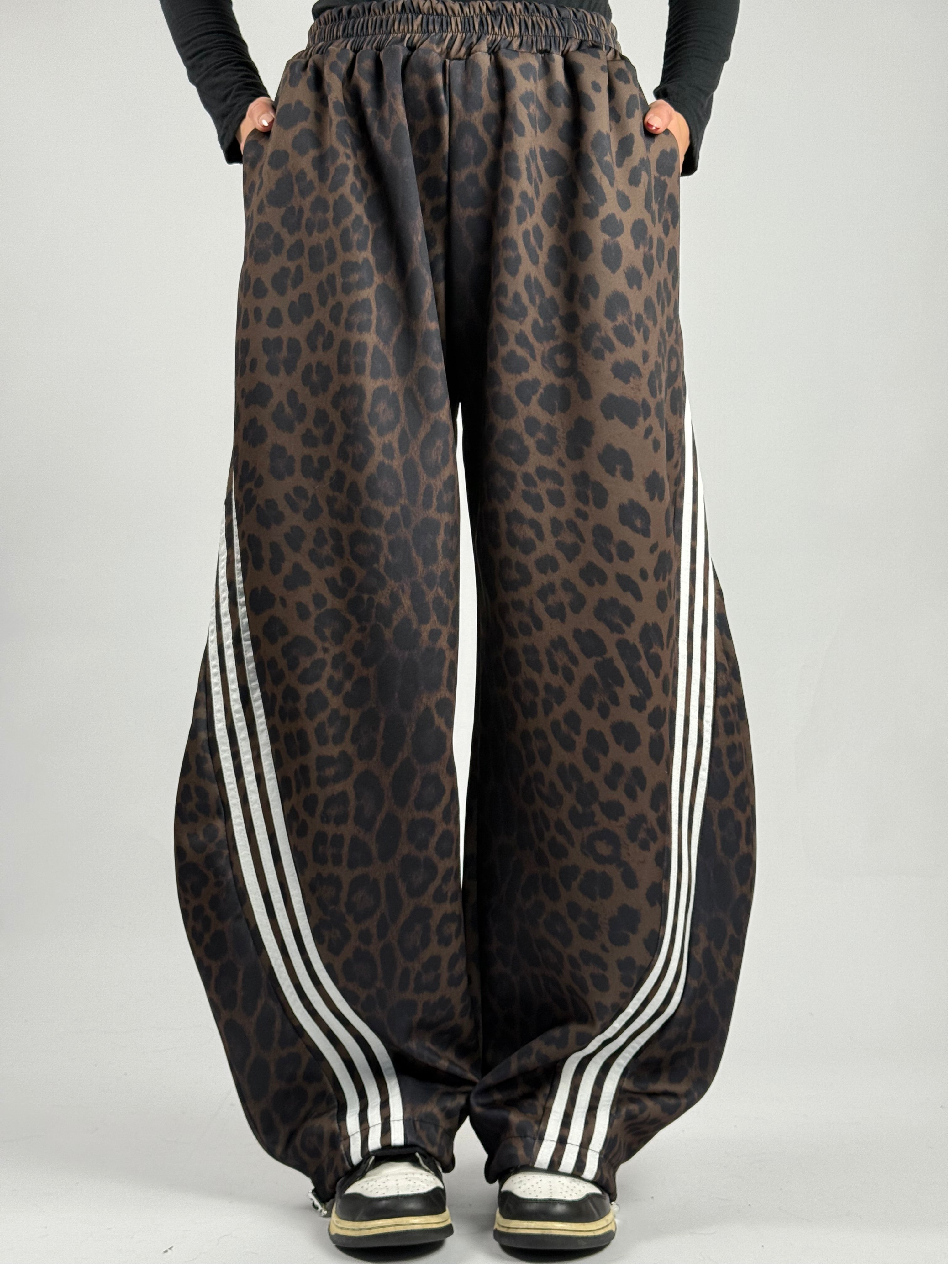 Pantalone balloon leopardato