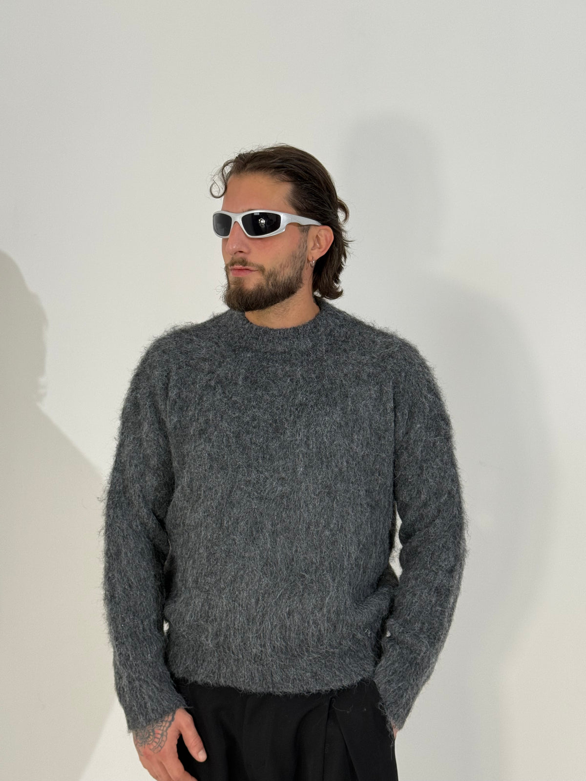 Maglione cropped mohair