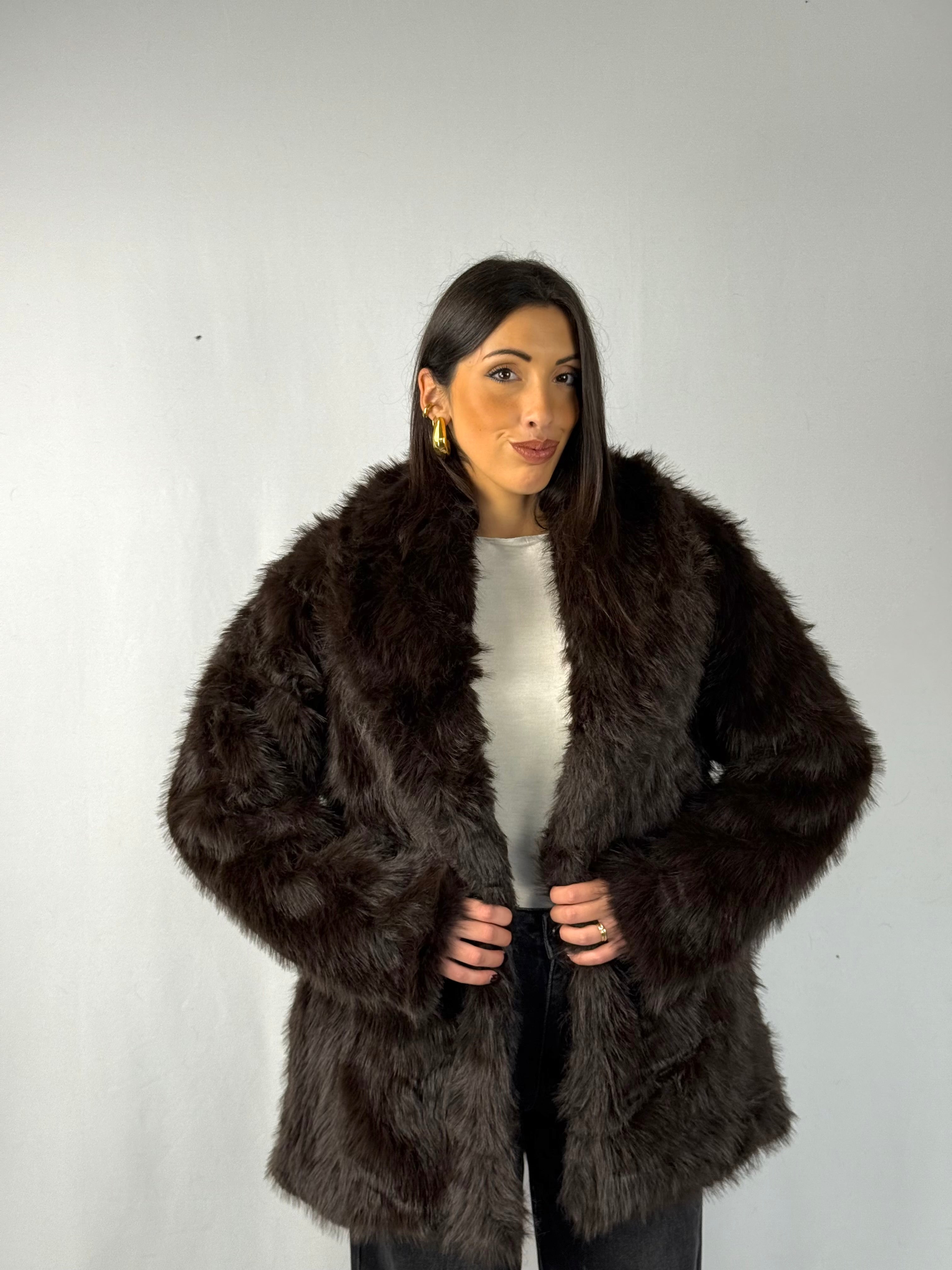 Ecopelliccia marrone