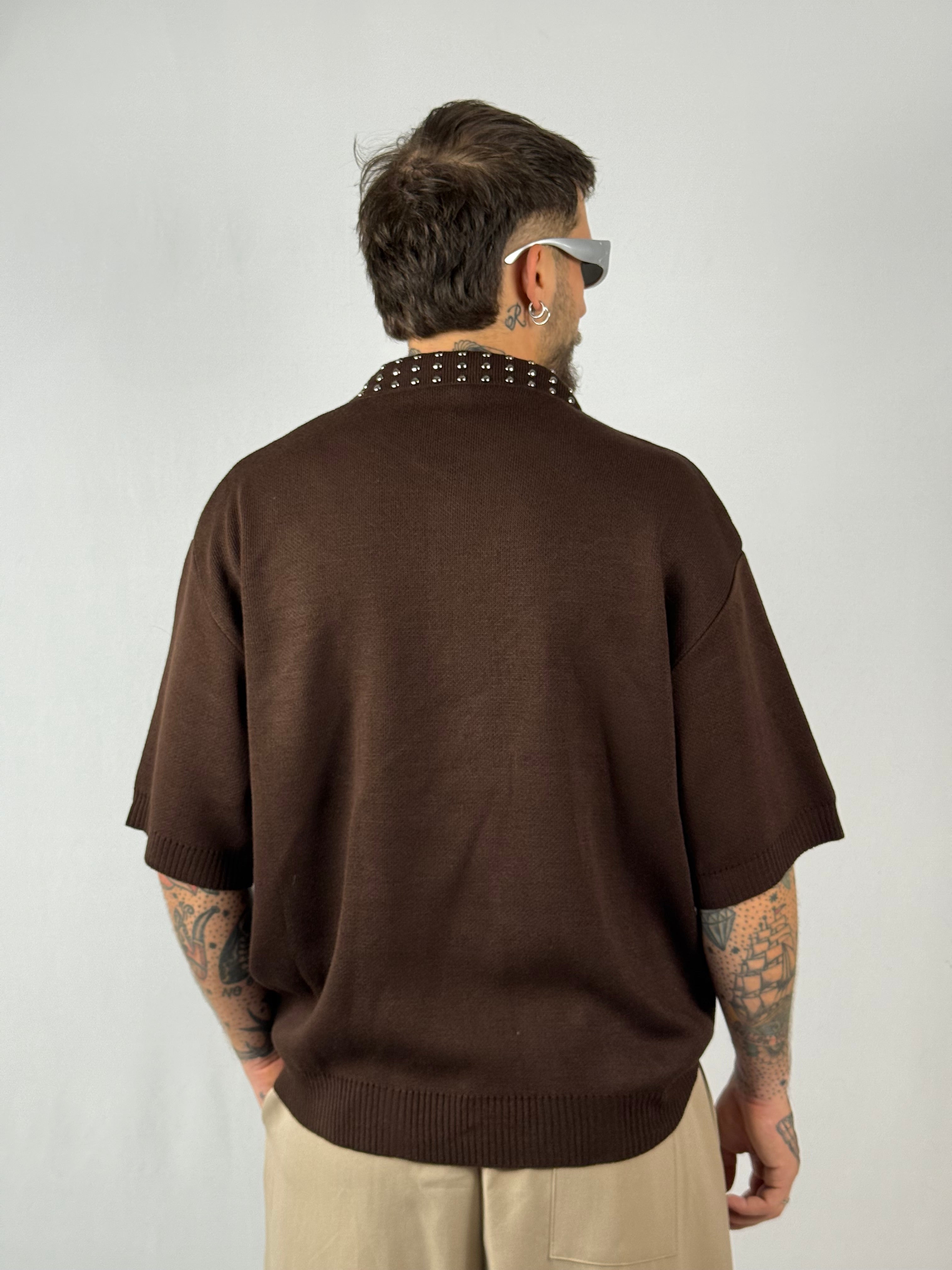 Polo borchie moro