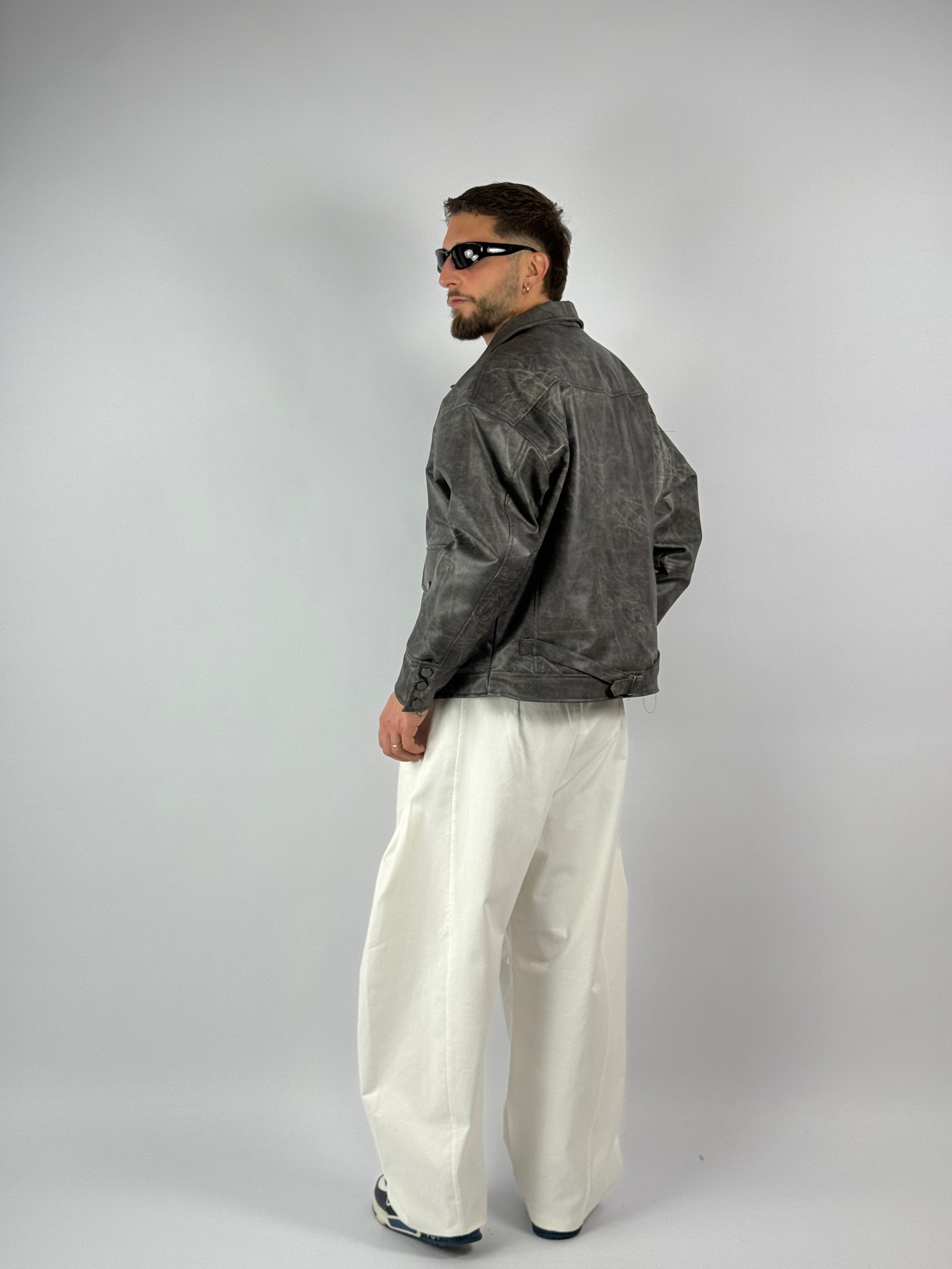 Jacket “Depp” crop grigio vintage