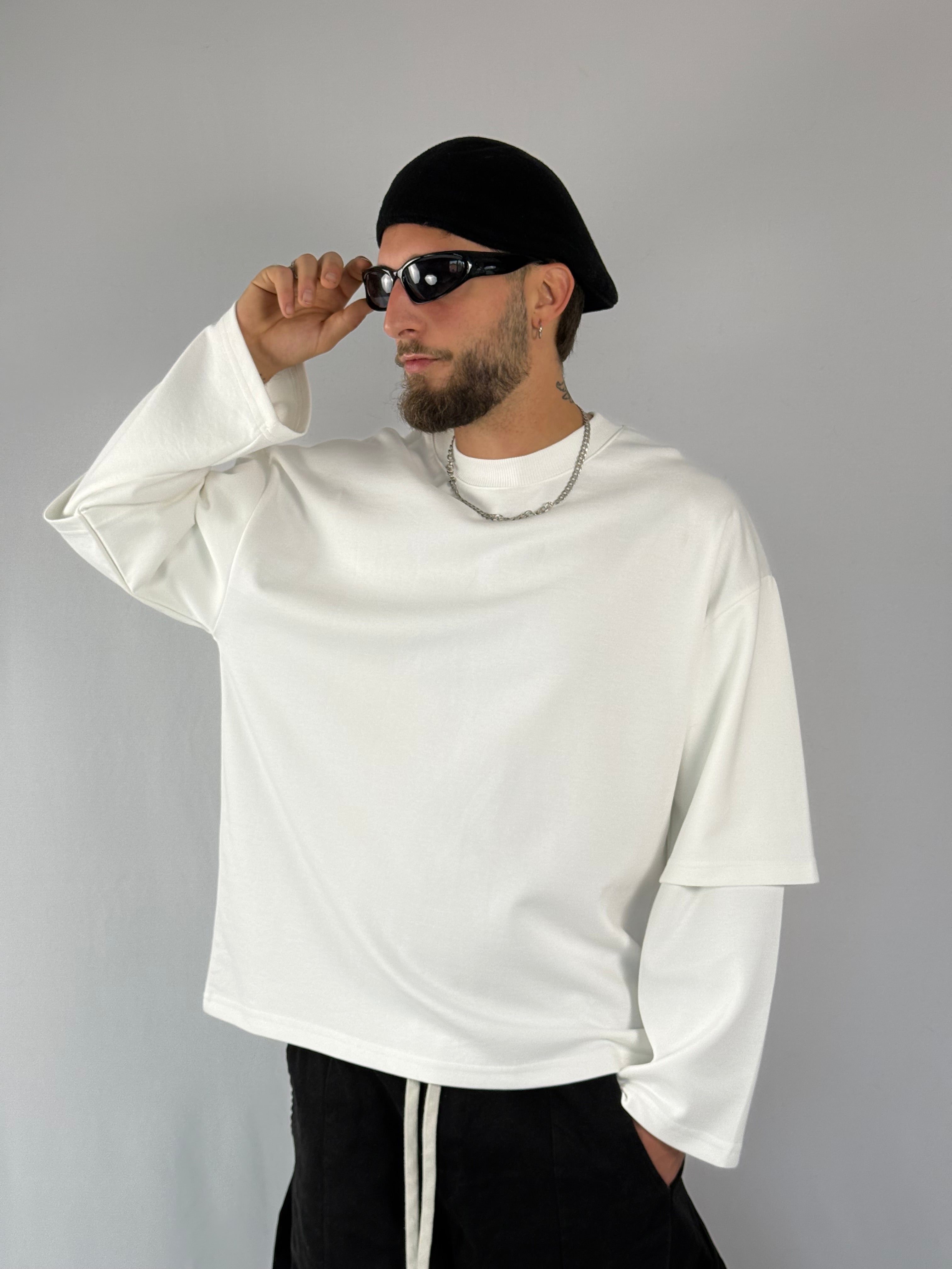 Long sleeve double interlock bianca