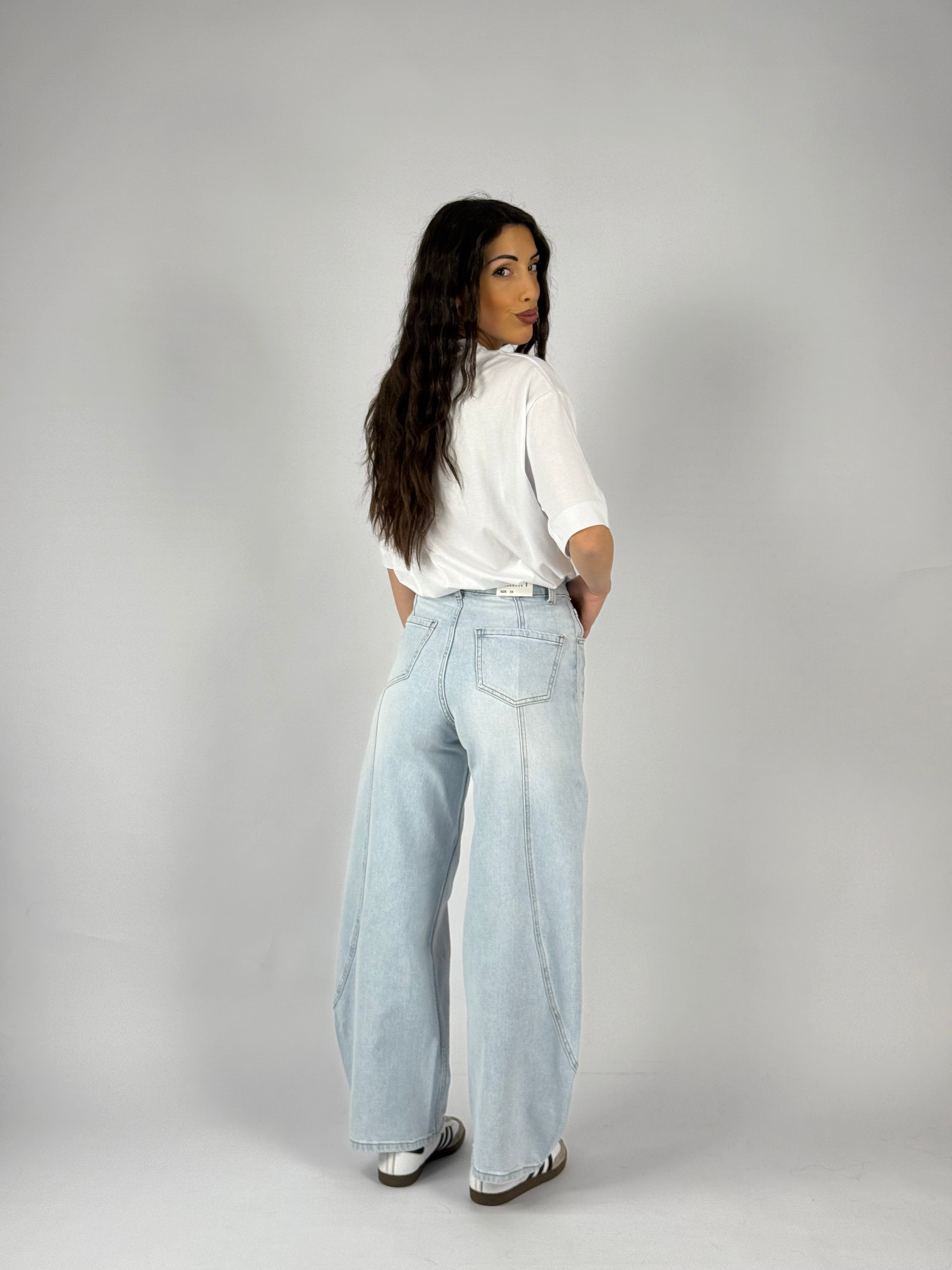 Jeans balloon denim chiaro