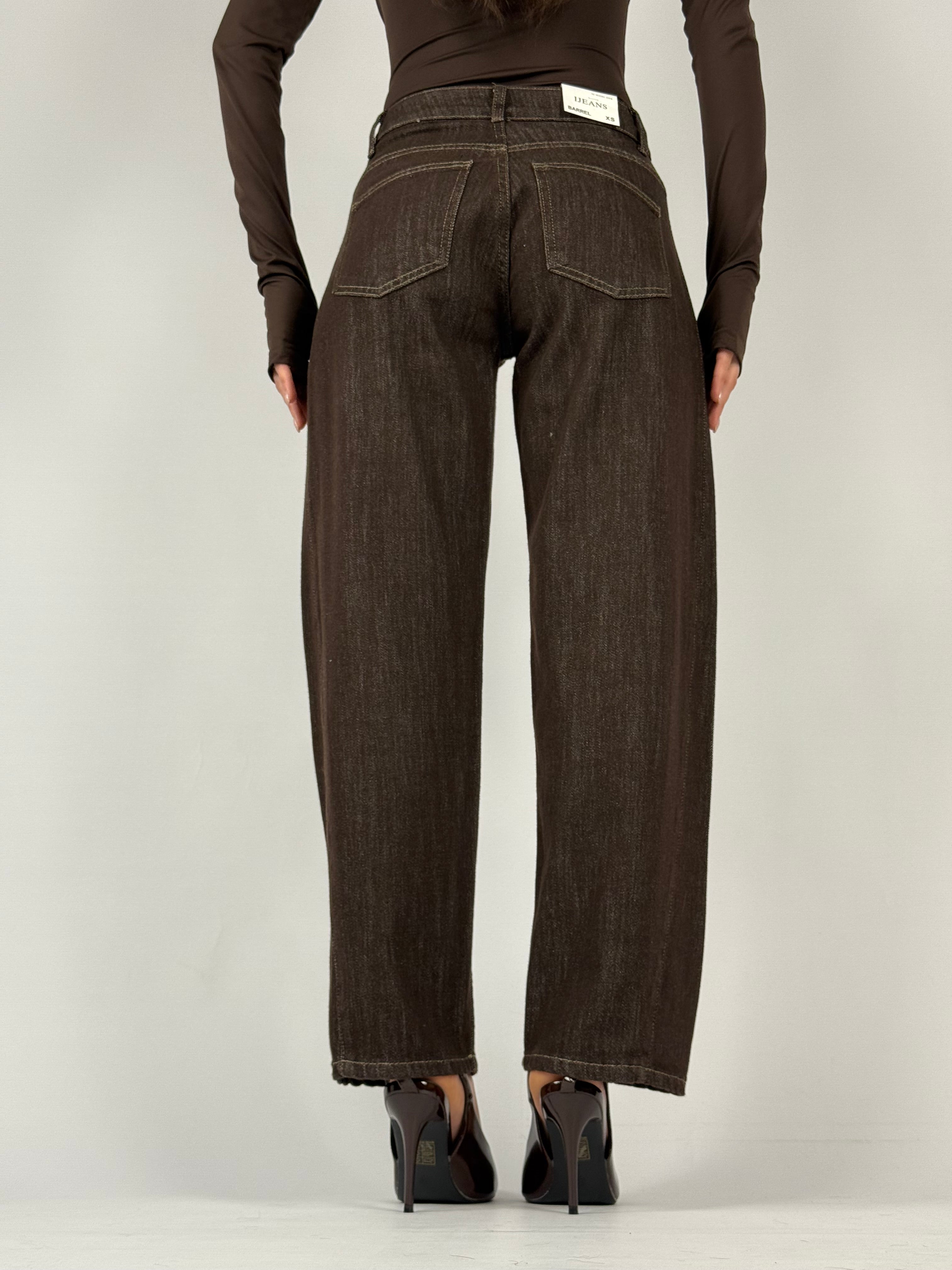 Jeans balloon marrone