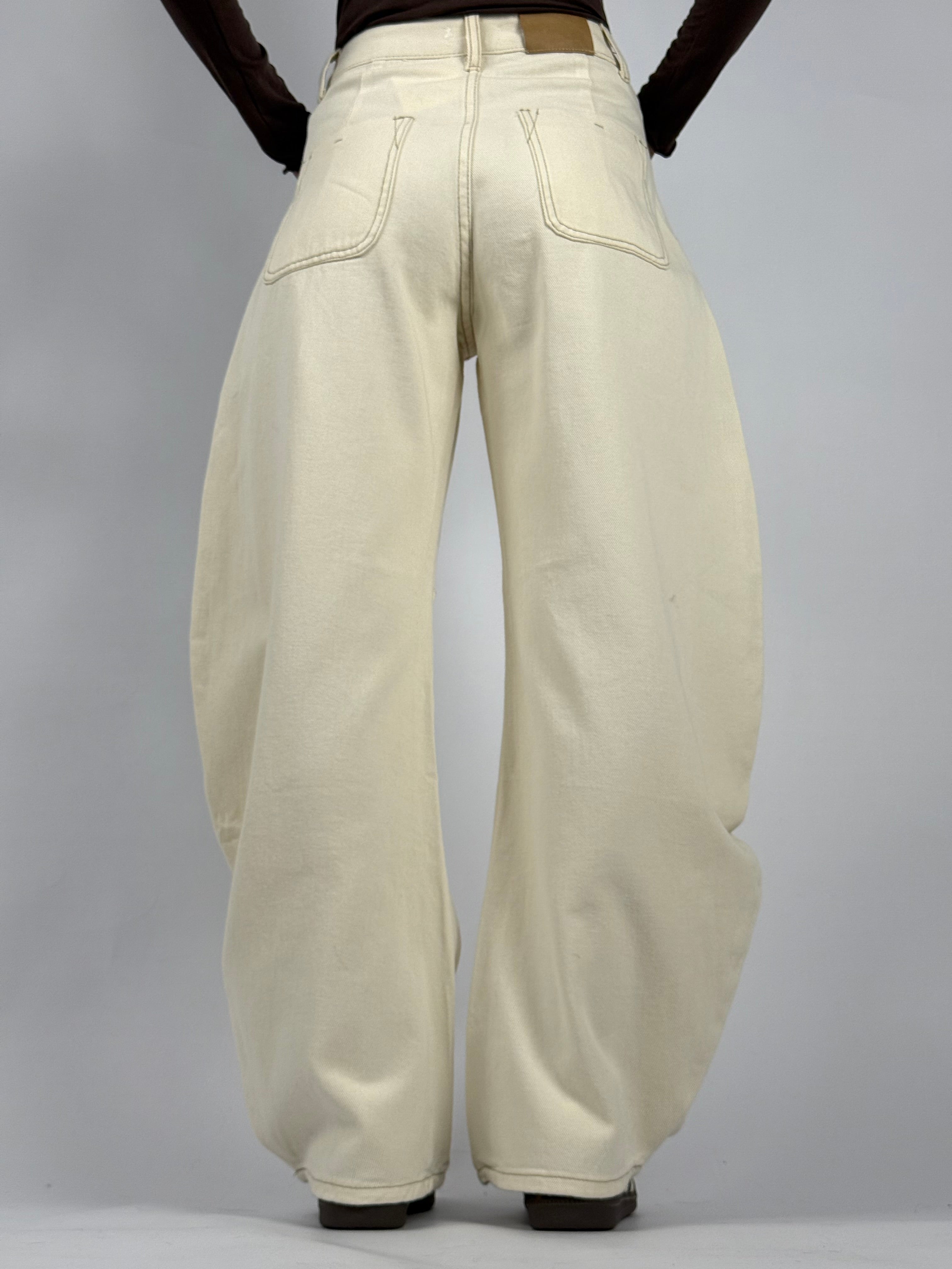 Jeans balloon Crema