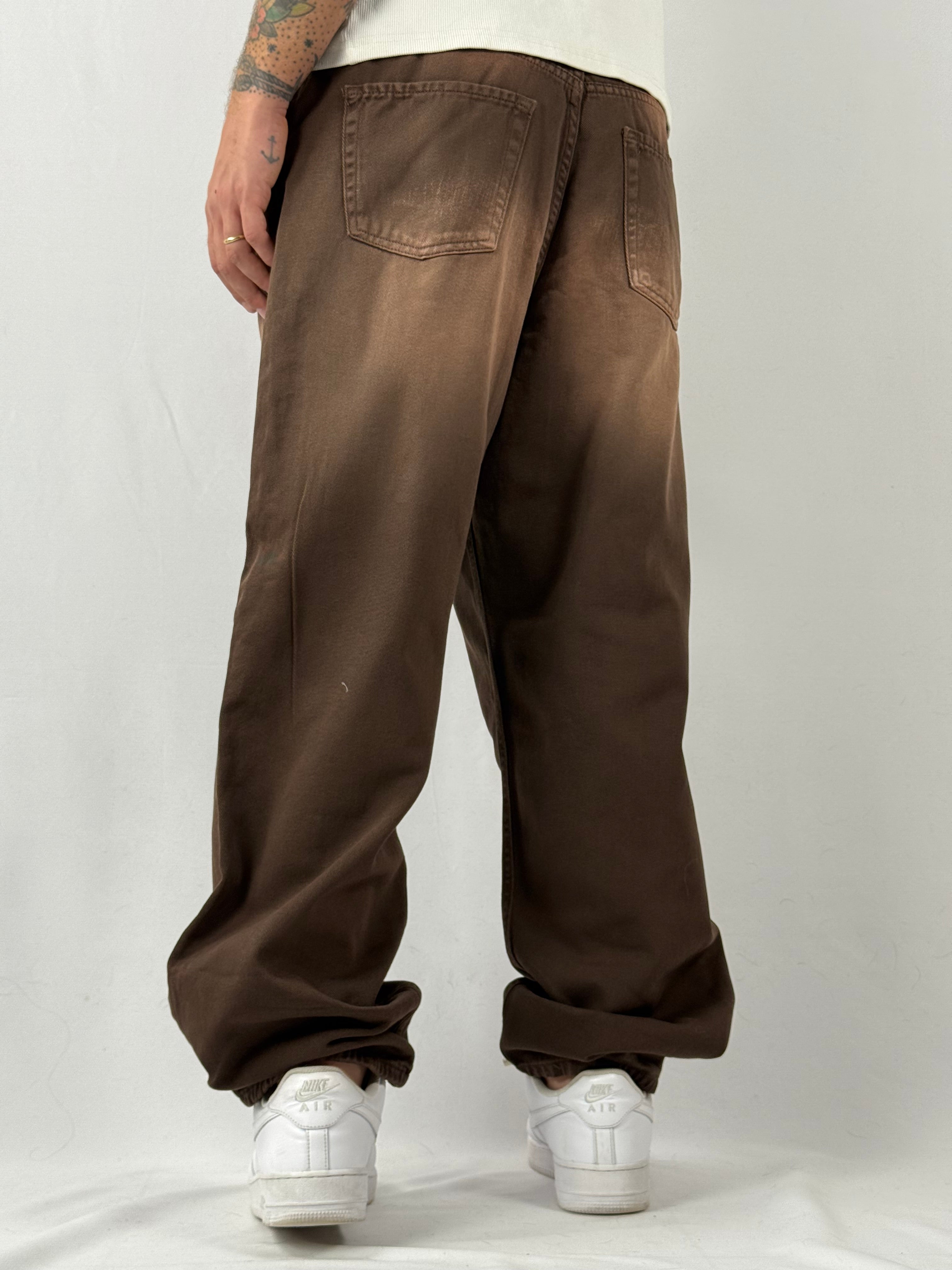 Jeans baloon washed marrone