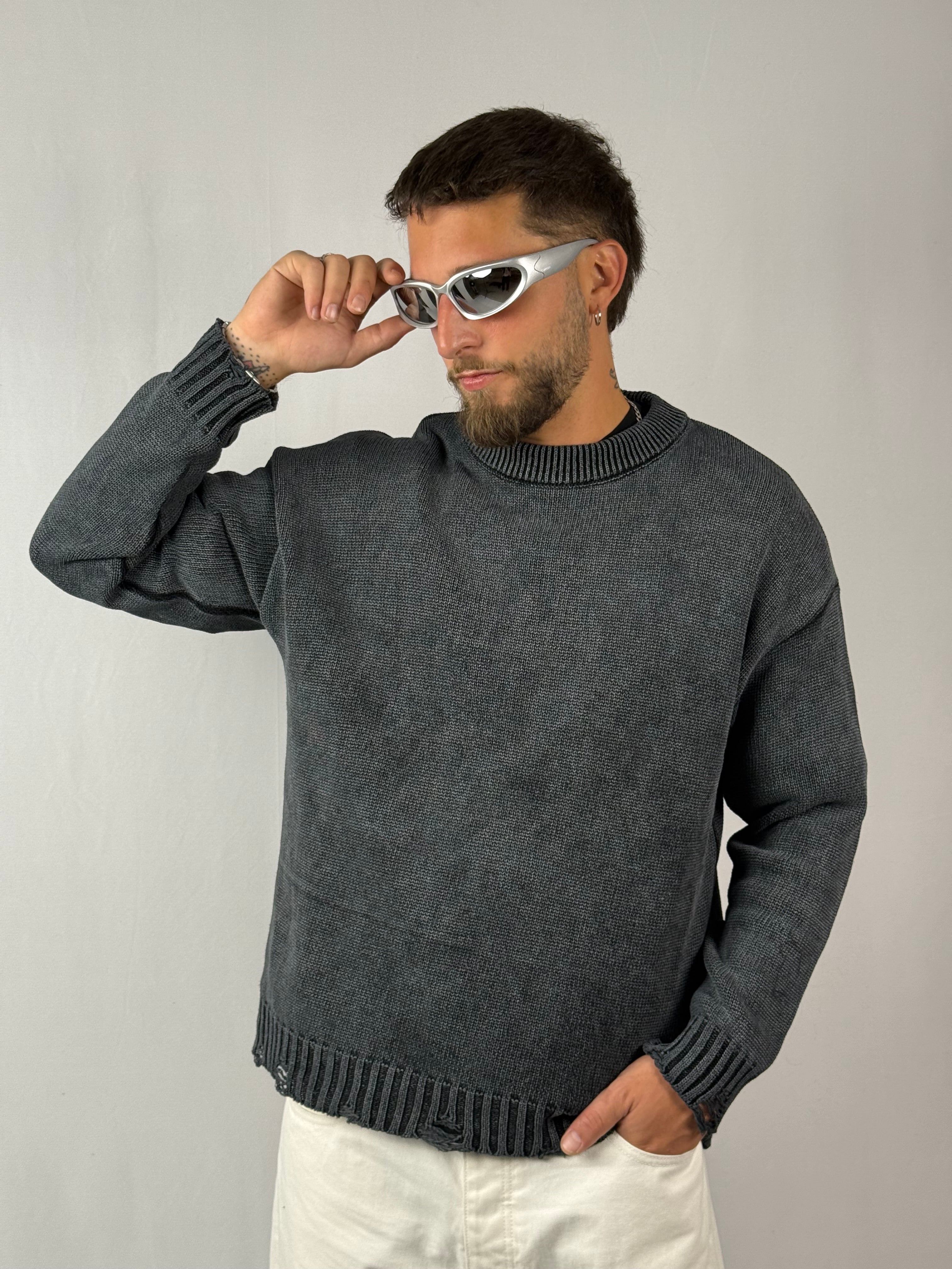 Maglione sfumato grigio
