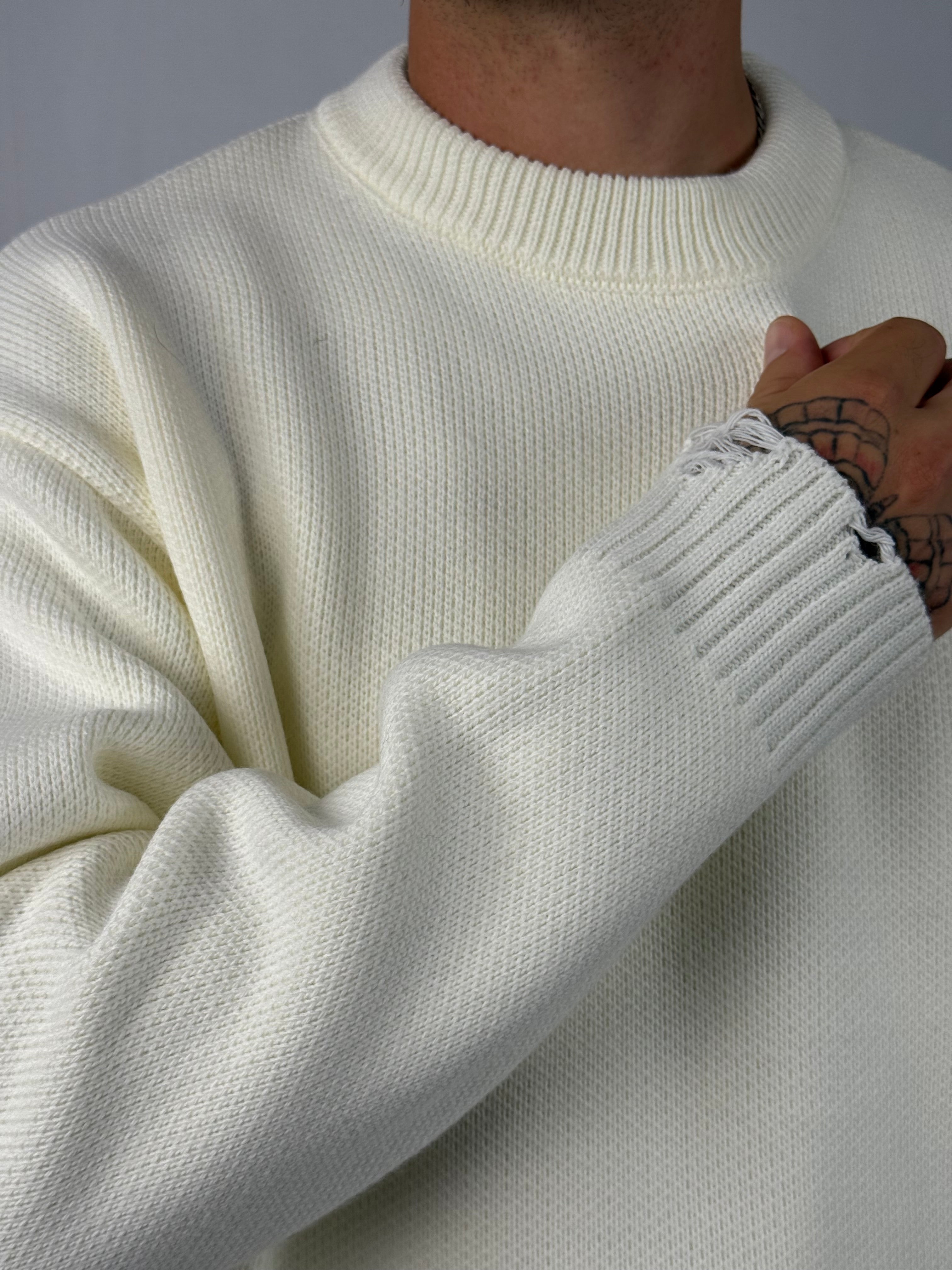Maglione hug bianco panna