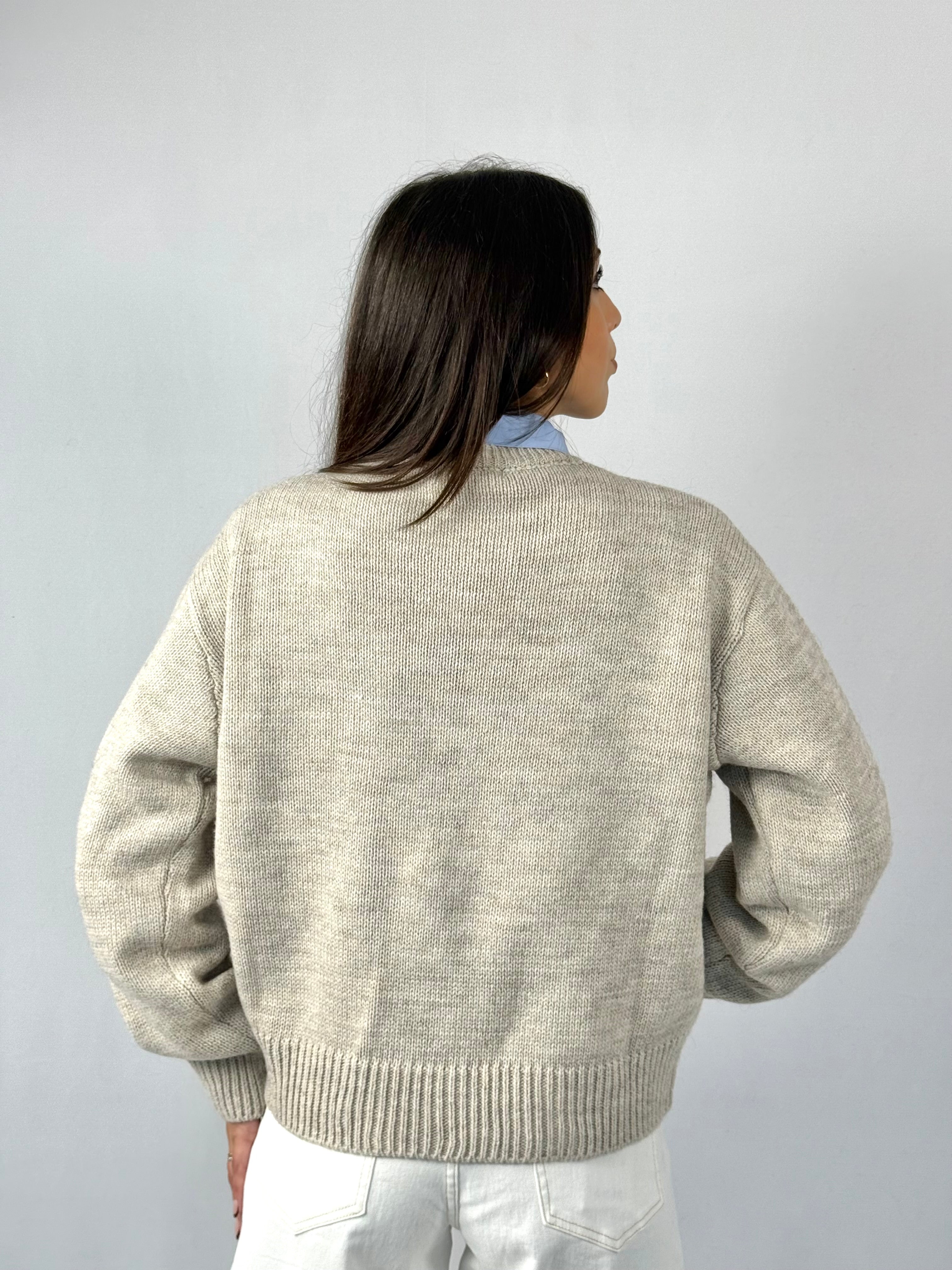 Maglione semi crop Lumina