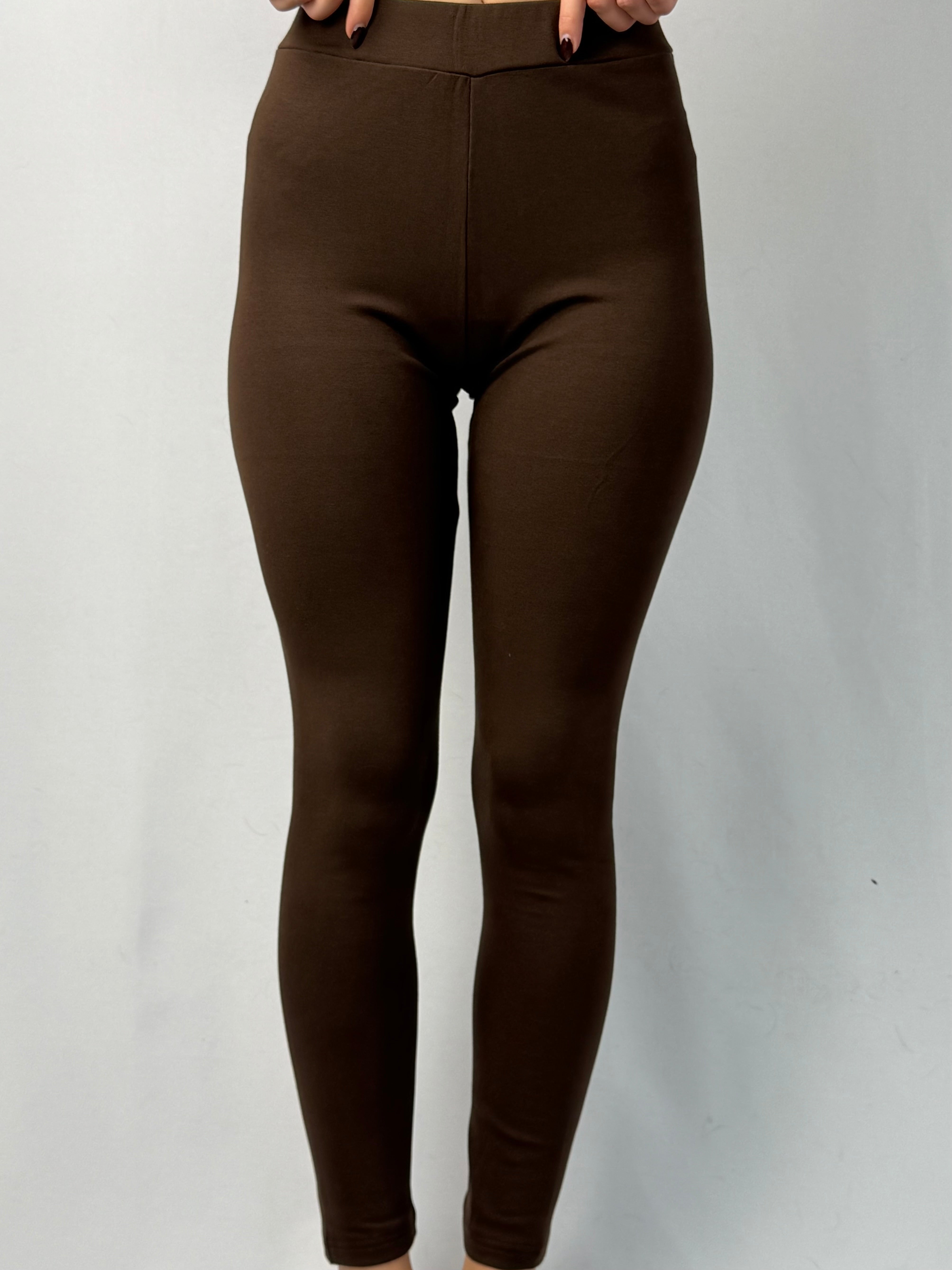 Leggins marrone felpato Lumina