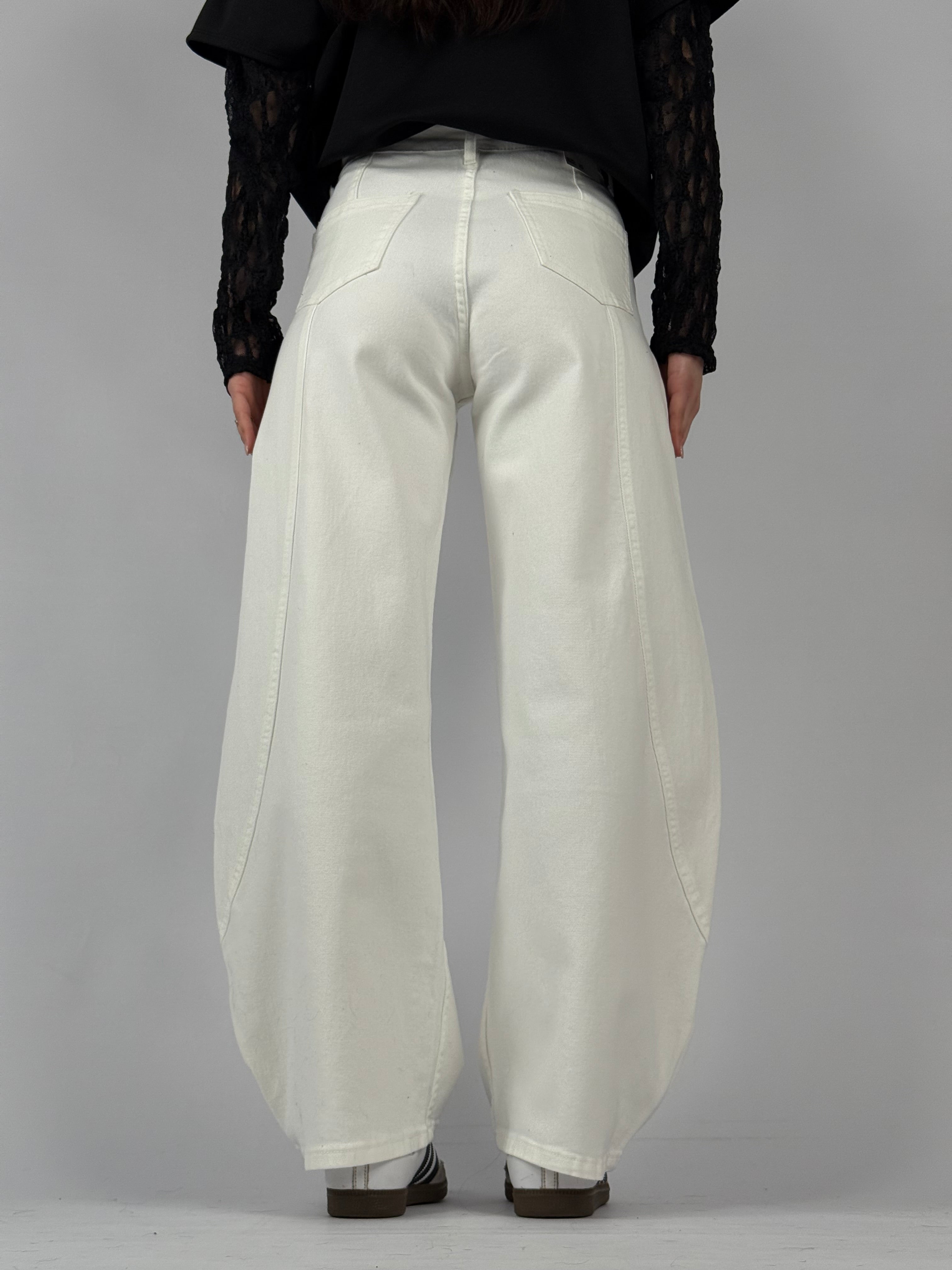 Jeans balloon bianco