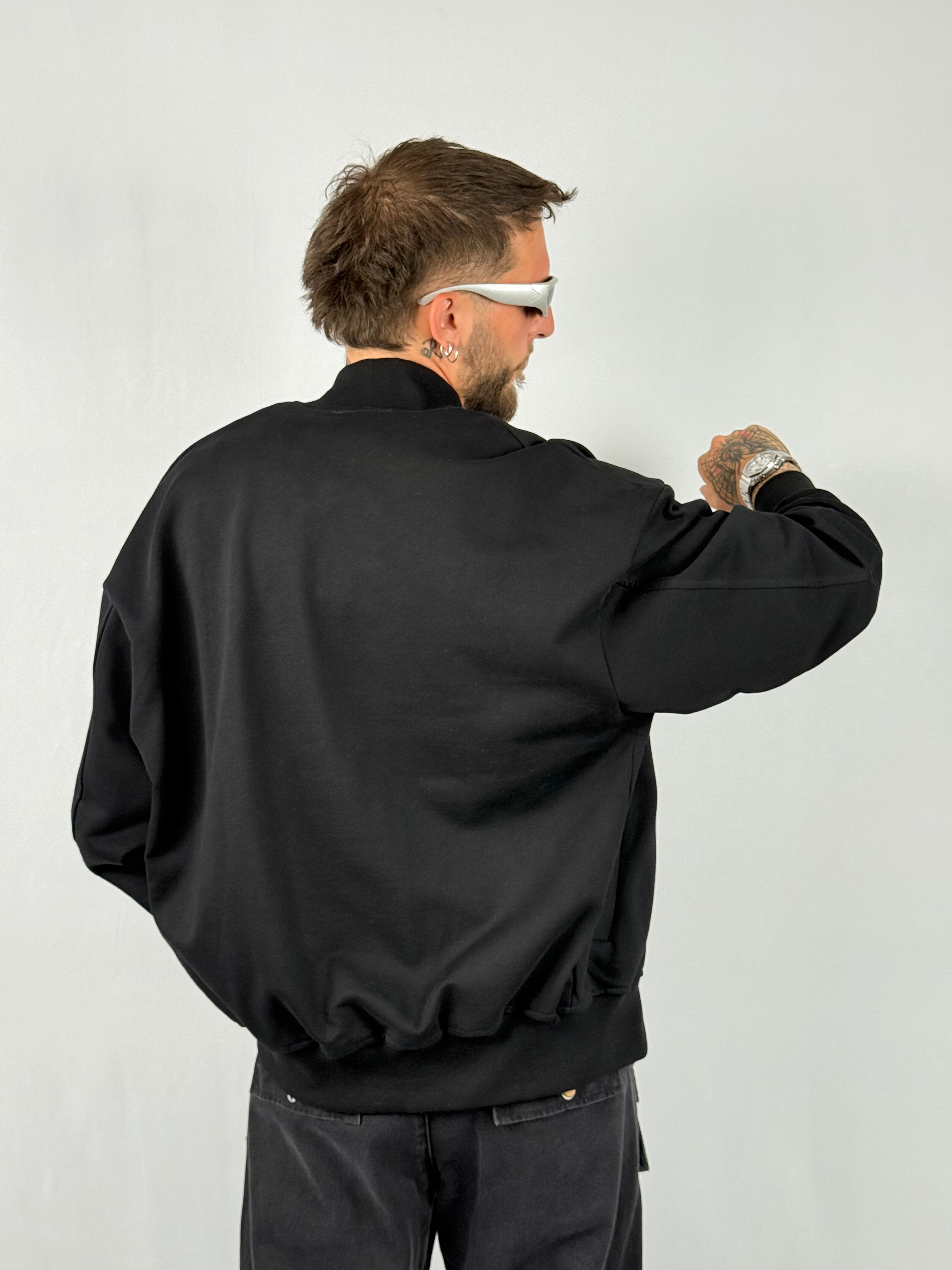 Jacket zip felpa nera