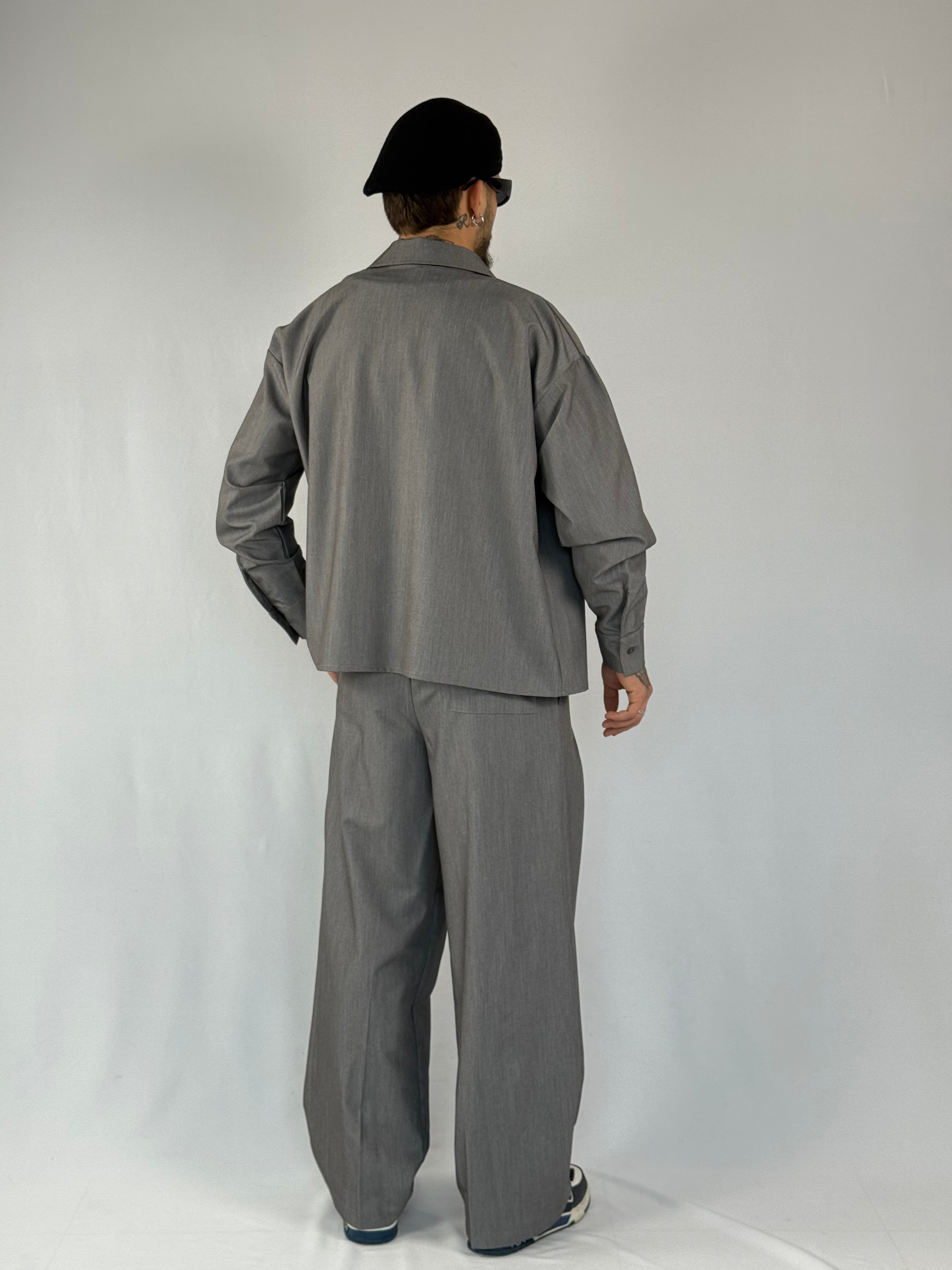 Coordset crop grigio