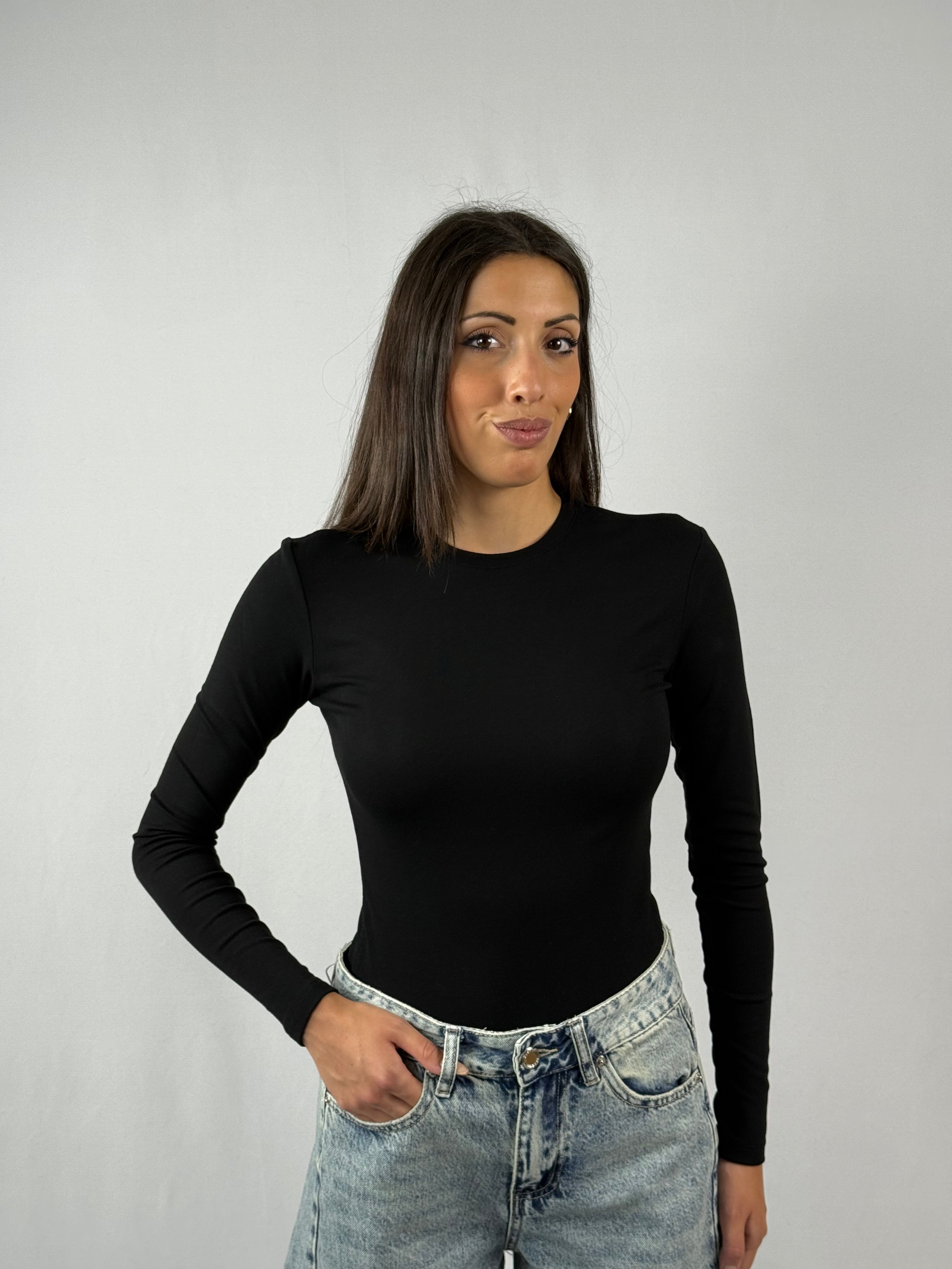 T-shirt maniche lunghe felpata