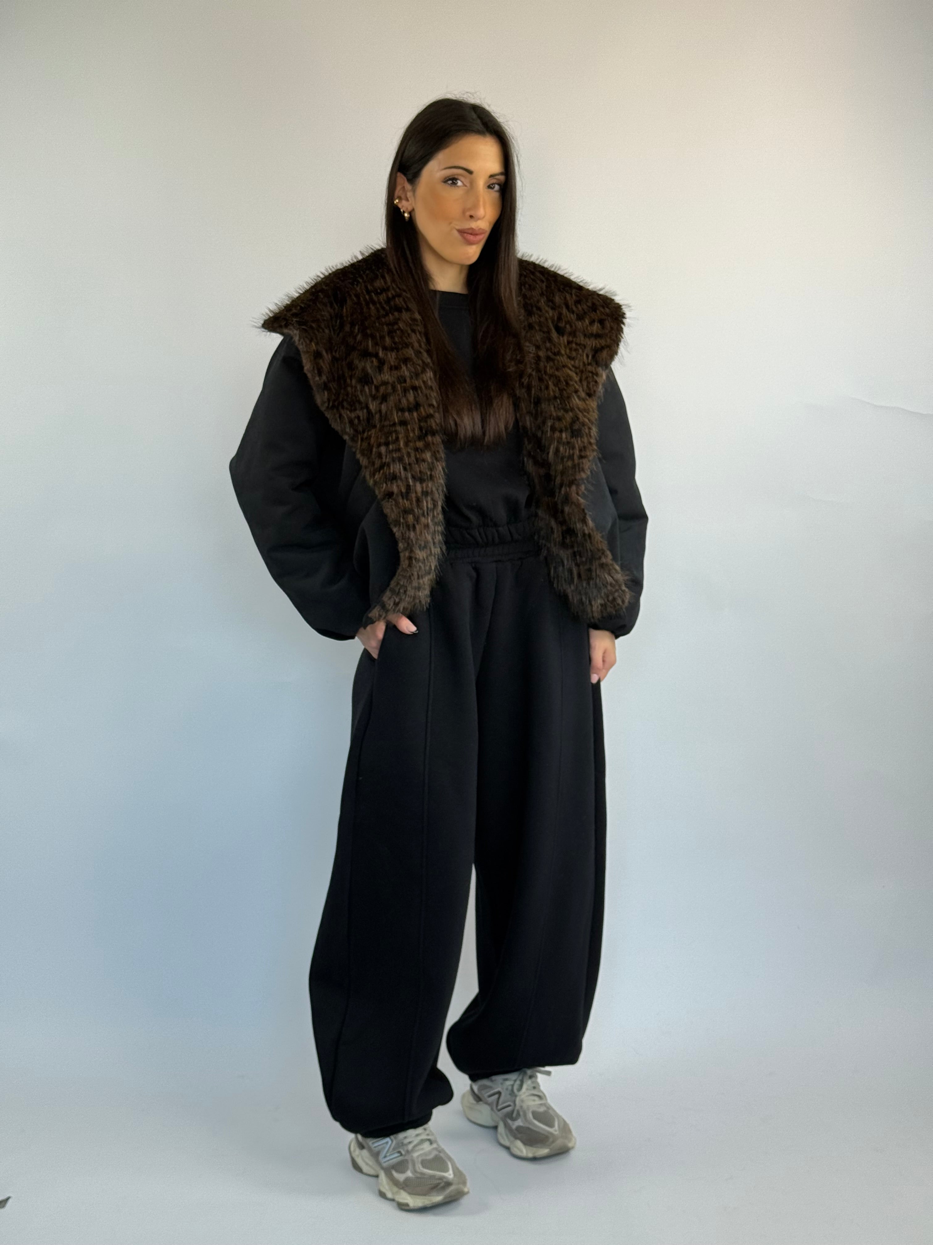 Tuta felpata balloon nera