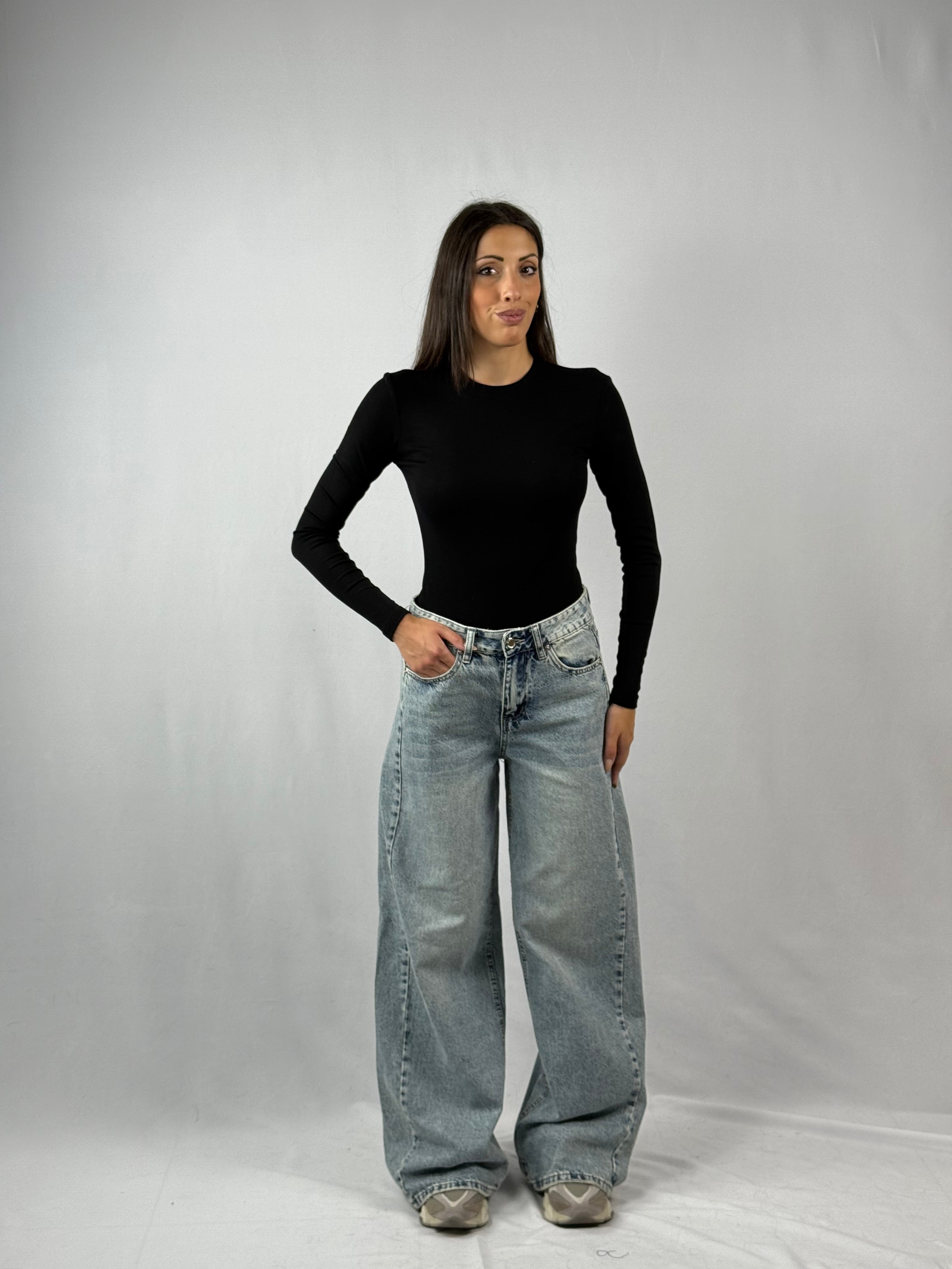 T-shirt maniche lunghe felpata