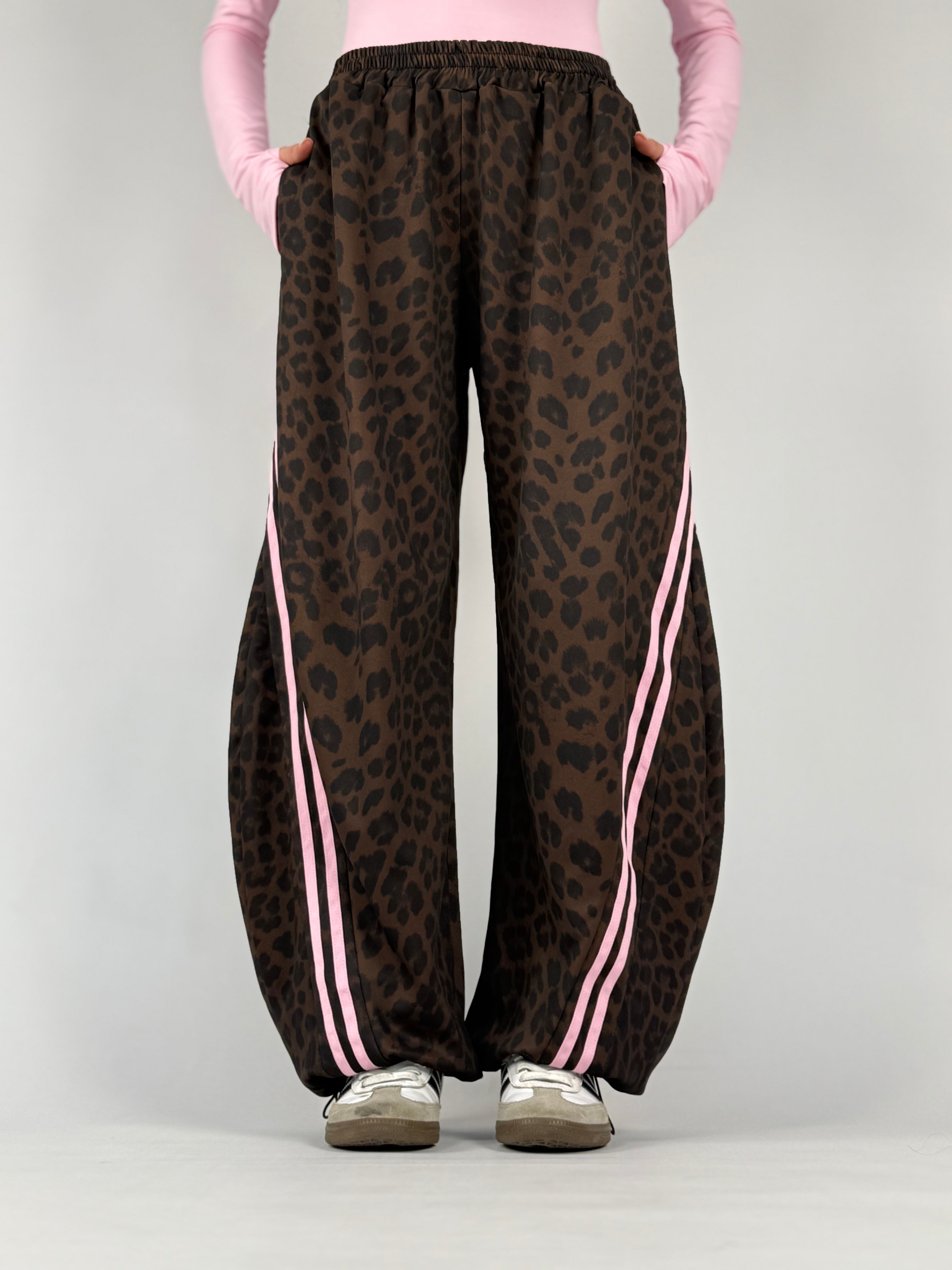 Pantalone balloon leopardato